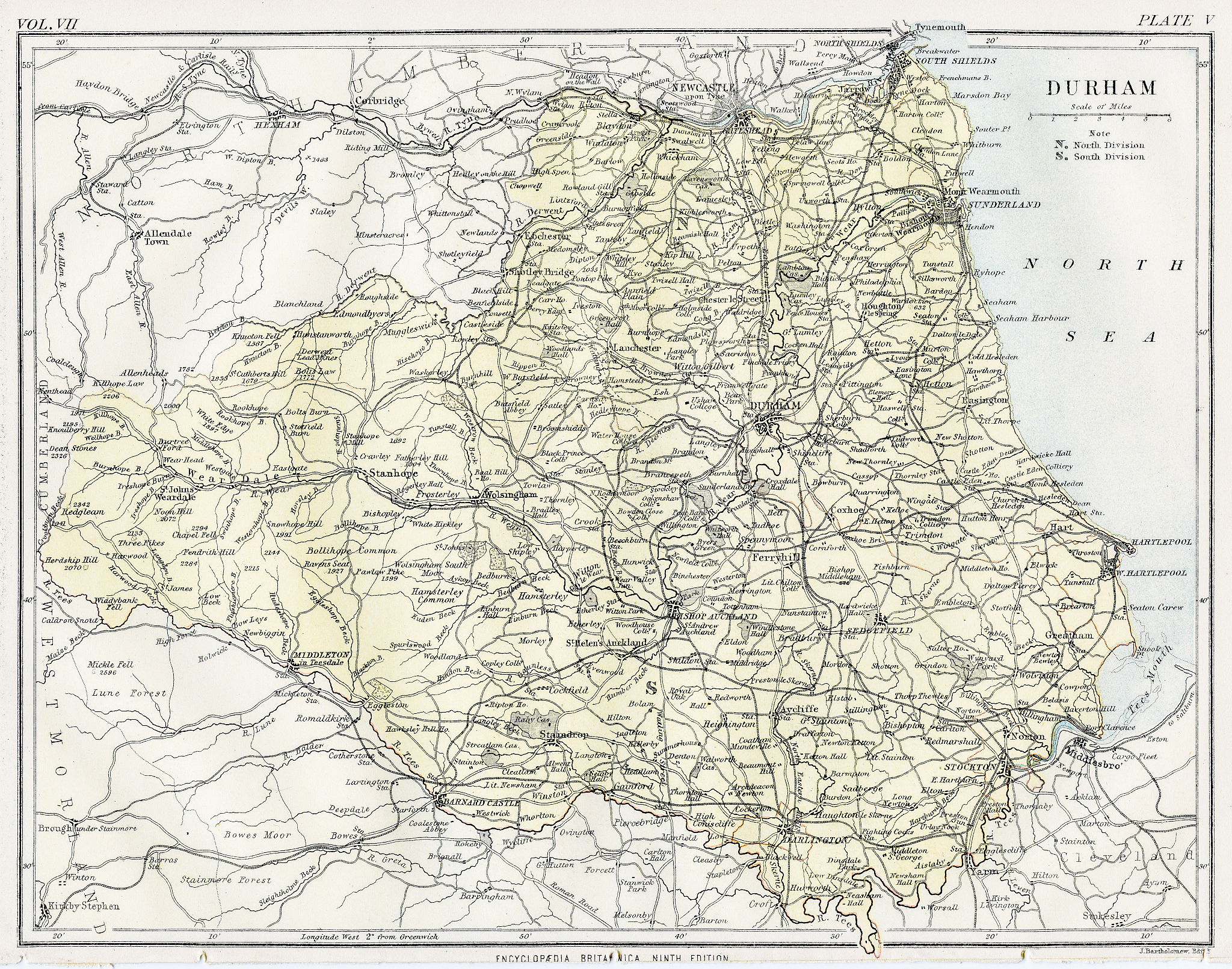 durham map 1883