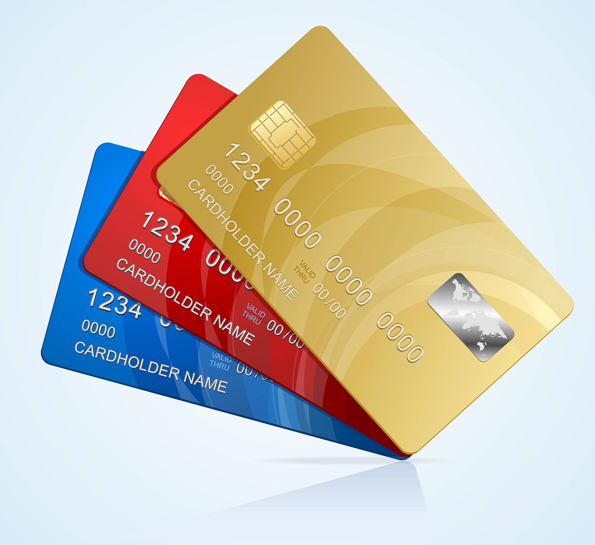 credit cards isolated