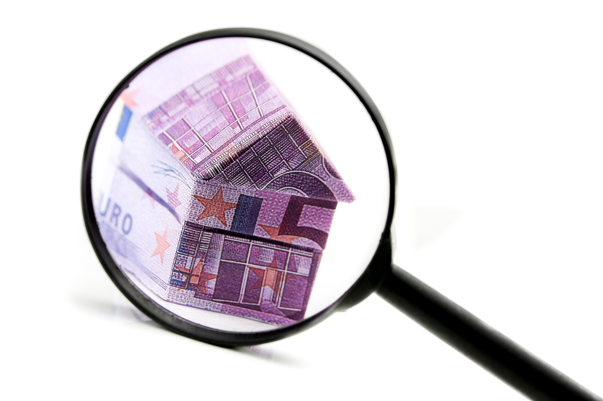 real estate concept with euro bank notes