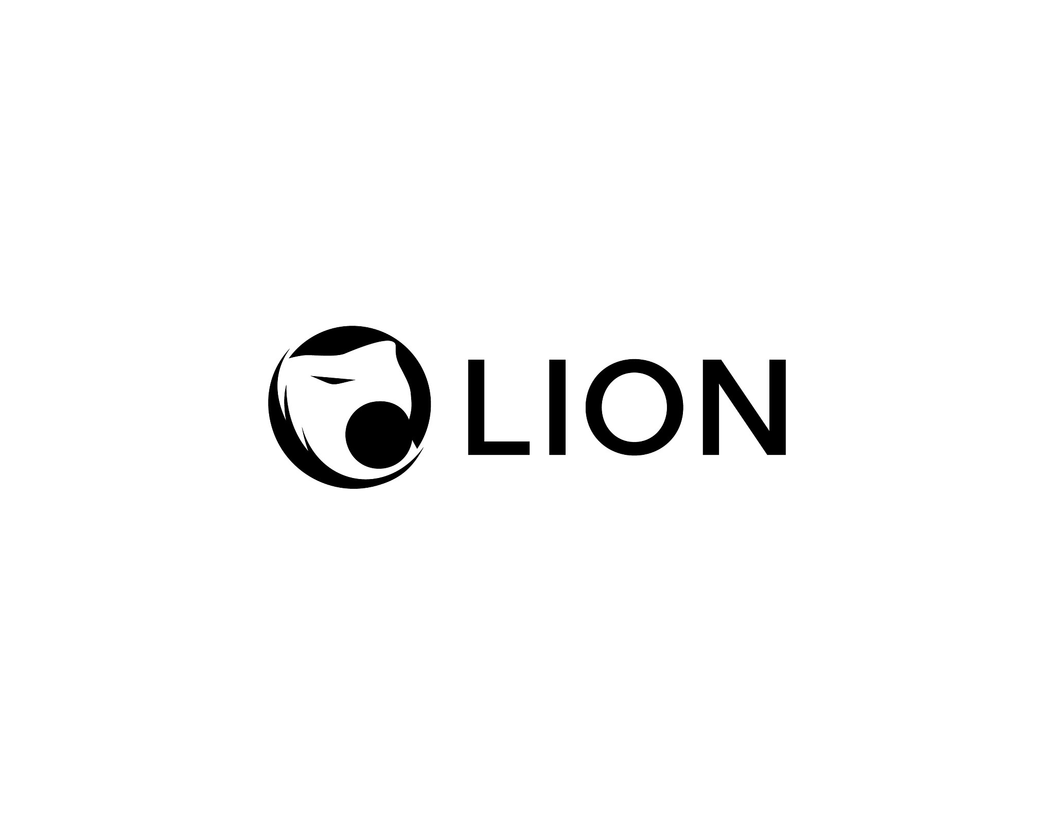 lion head minimalist creative business logo