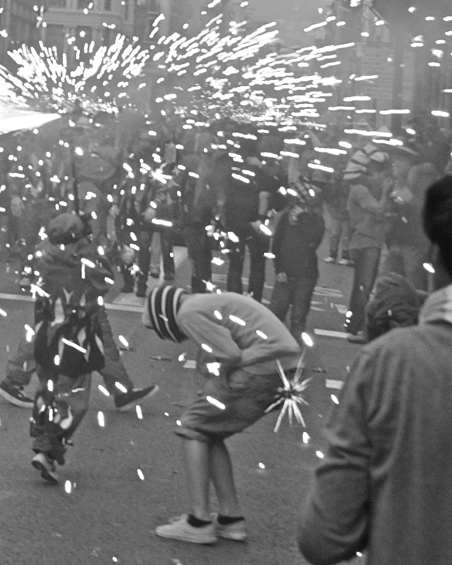 firework on street during la merce festival