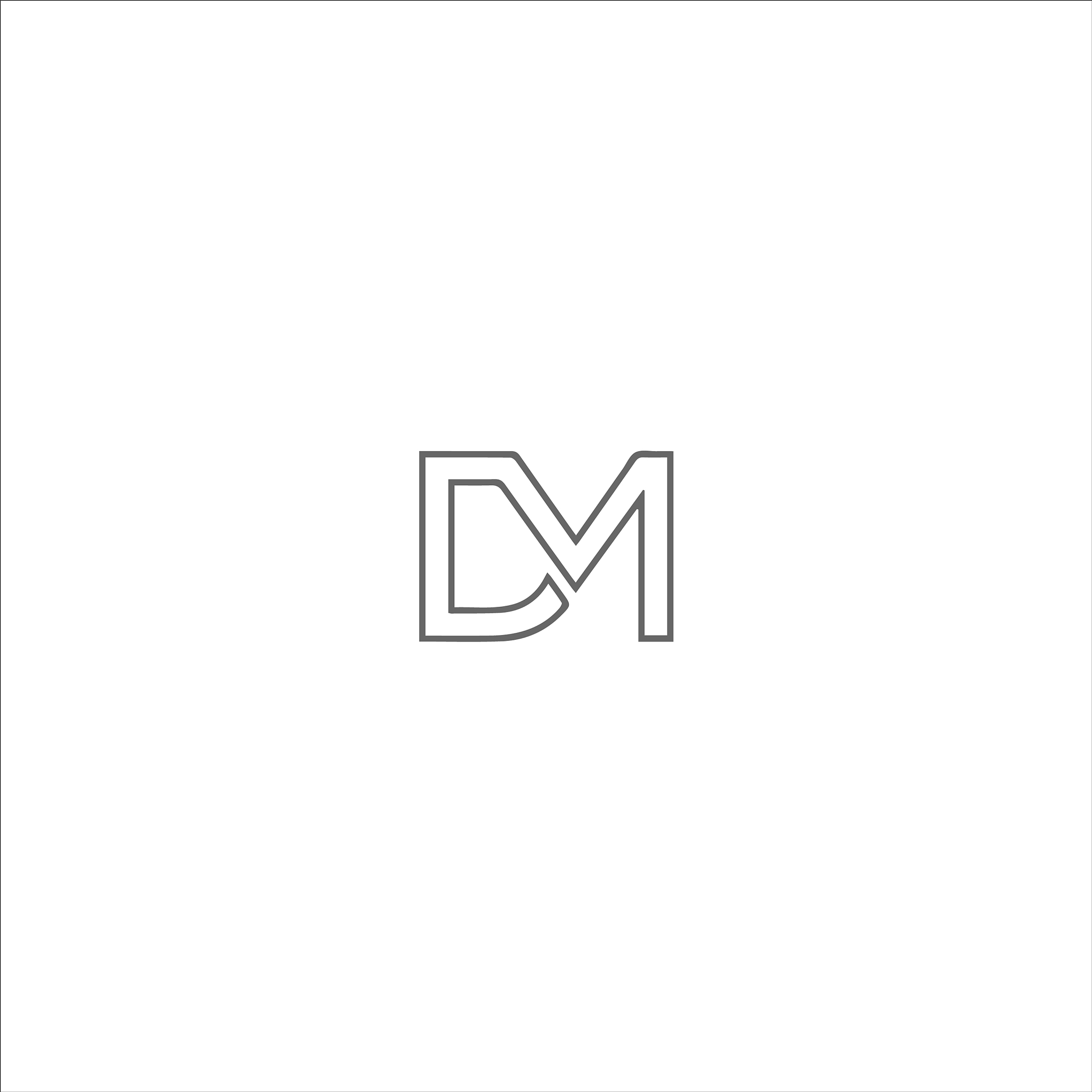 initial letter dm or md logo design template