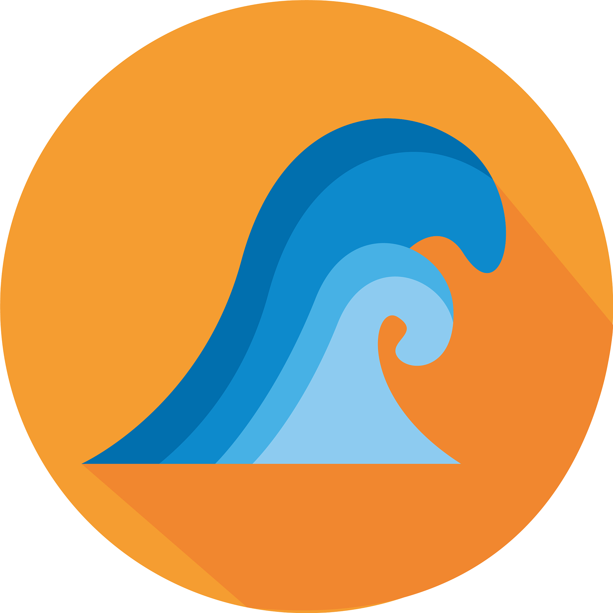 sea wave water block style