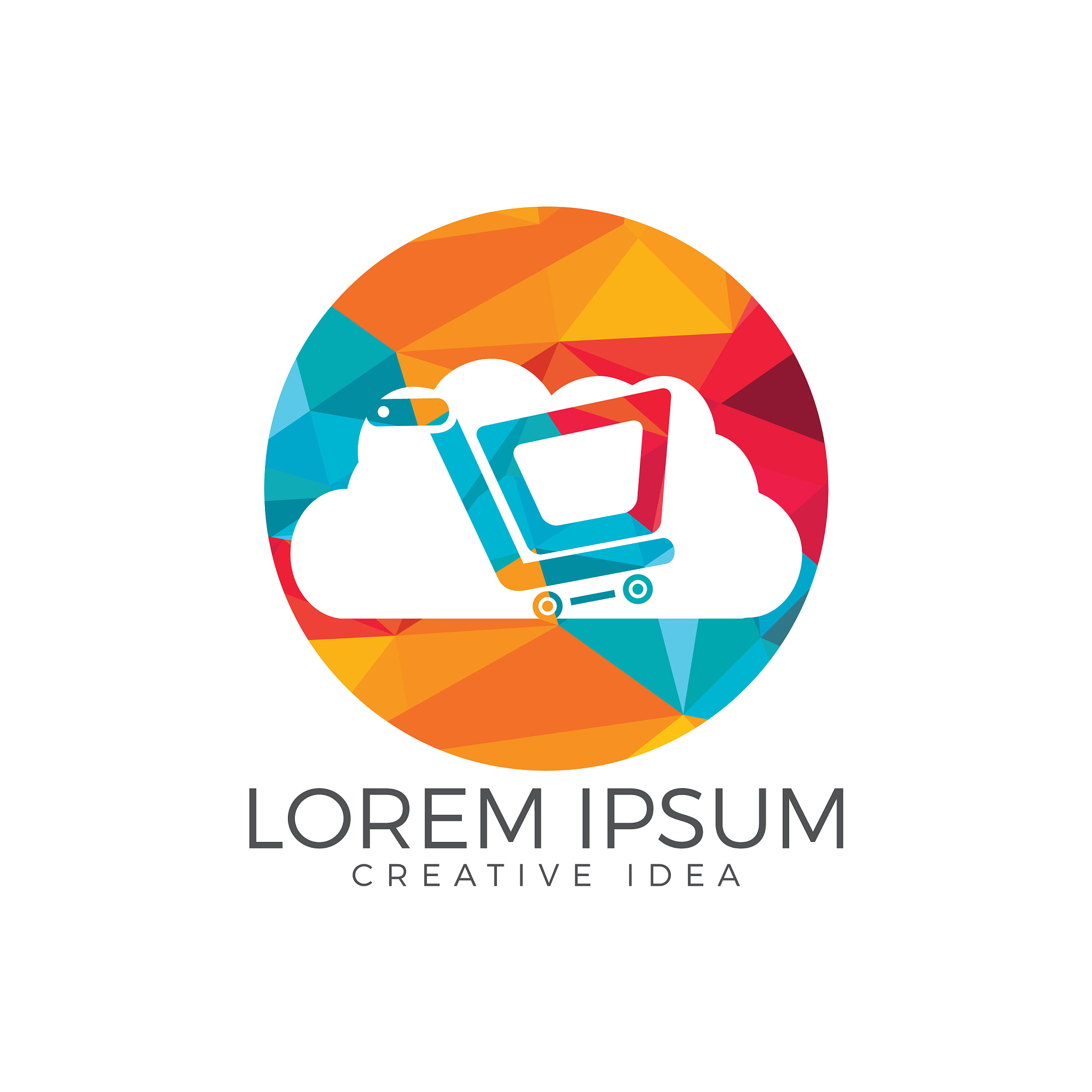 cloud shoping vector design.