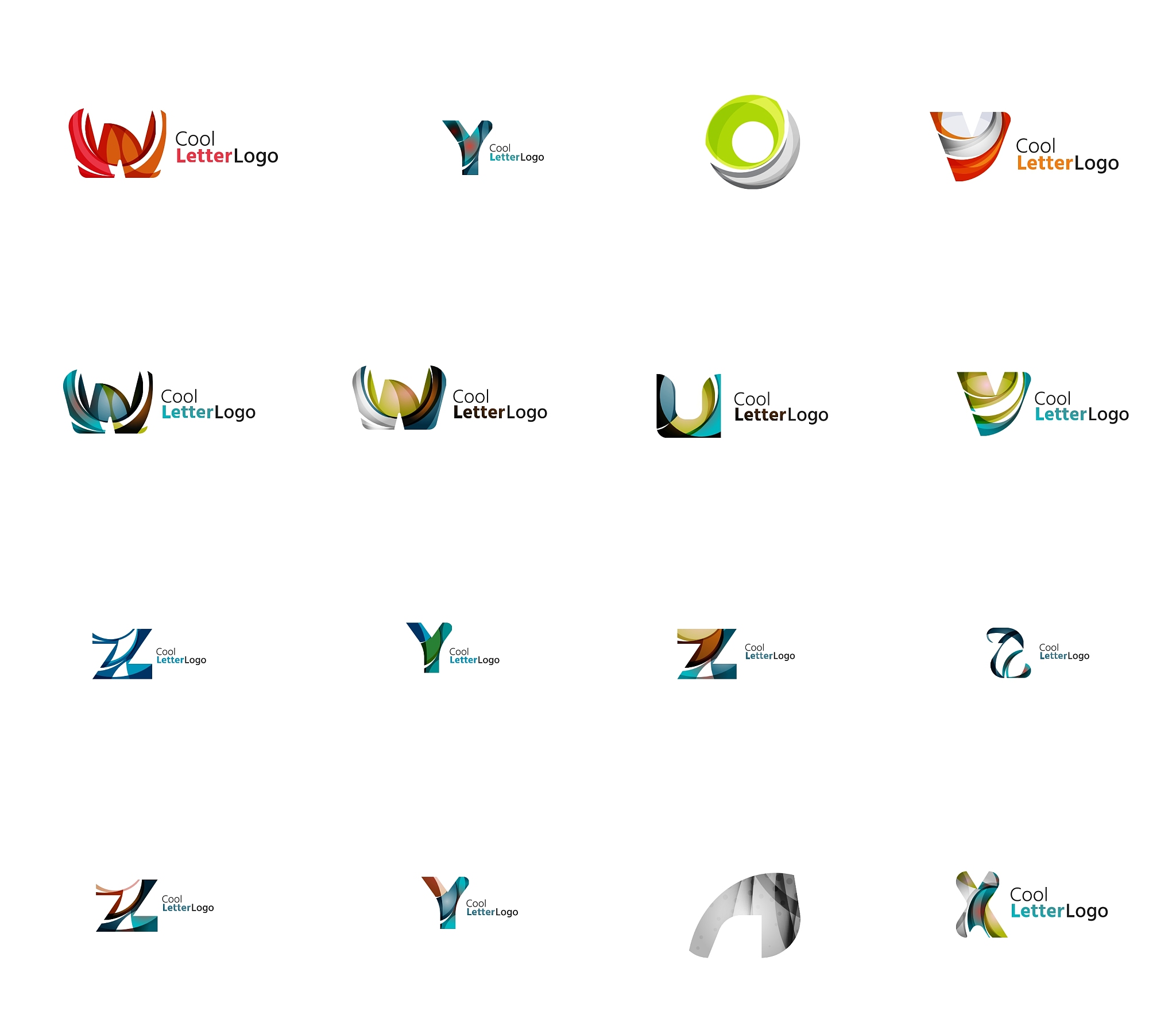 set of universal company logo ideas business icon