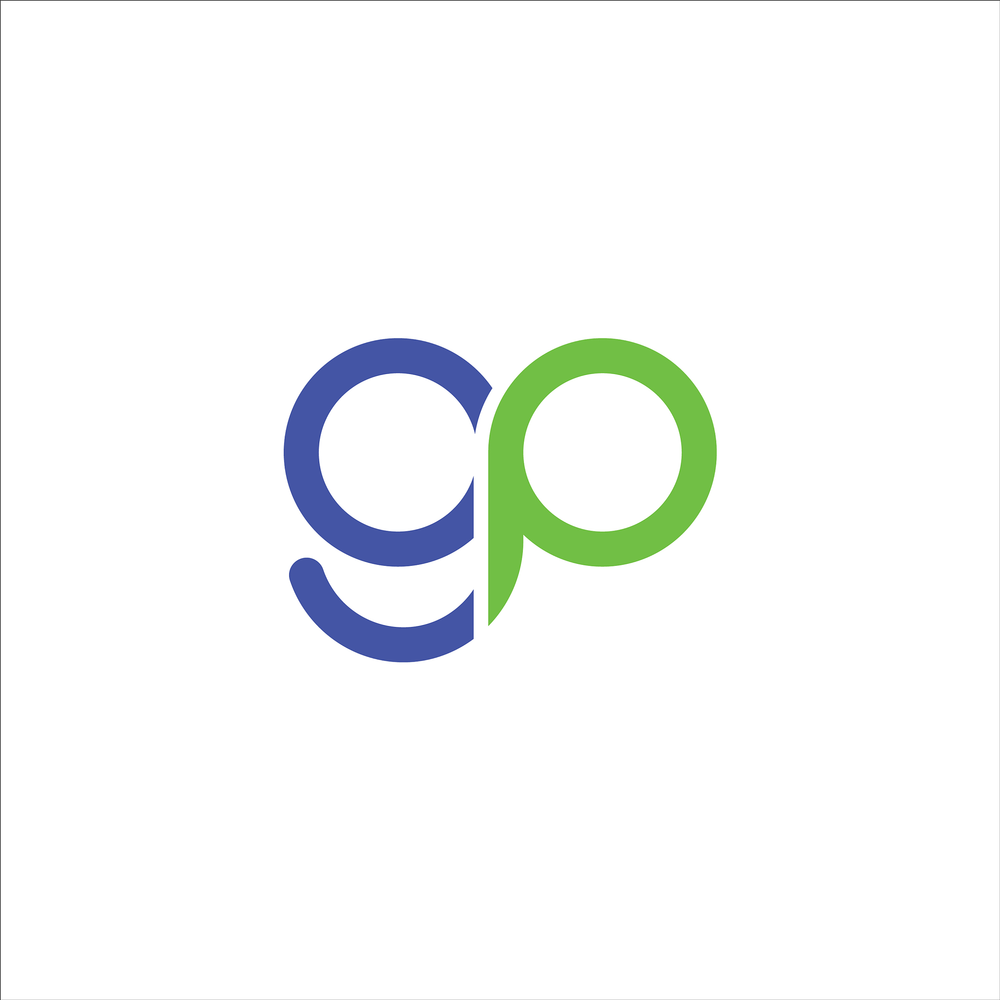 initial letter gp or pg logo design template