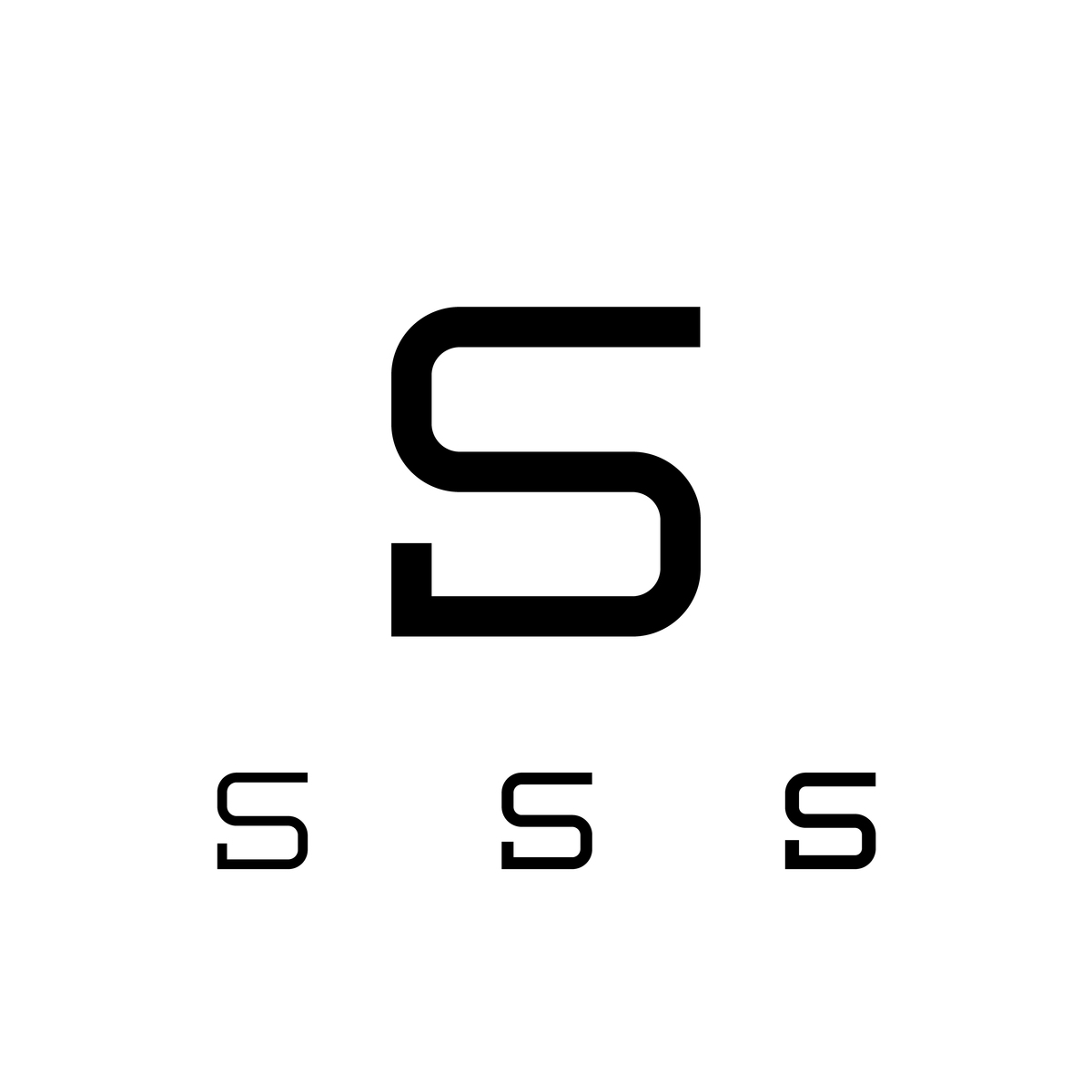 字母 s,数字网络字体