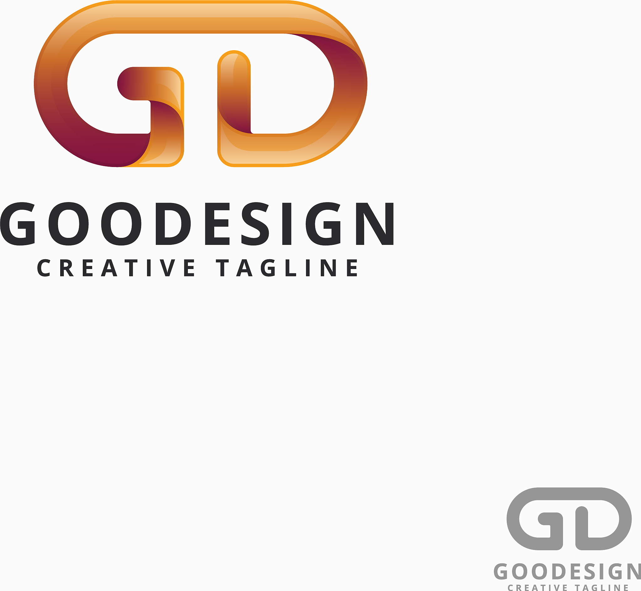 good design - letter g d logo template
