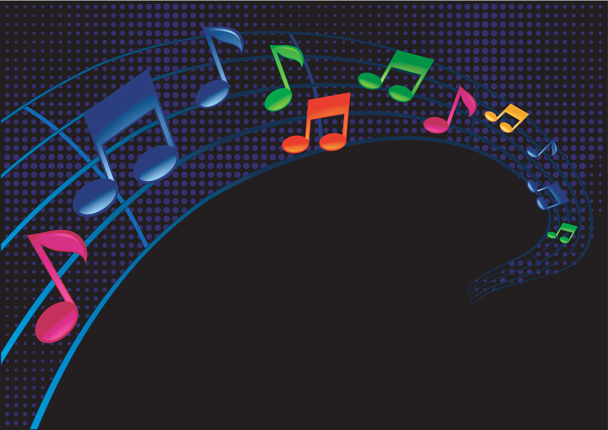 abstract music notes