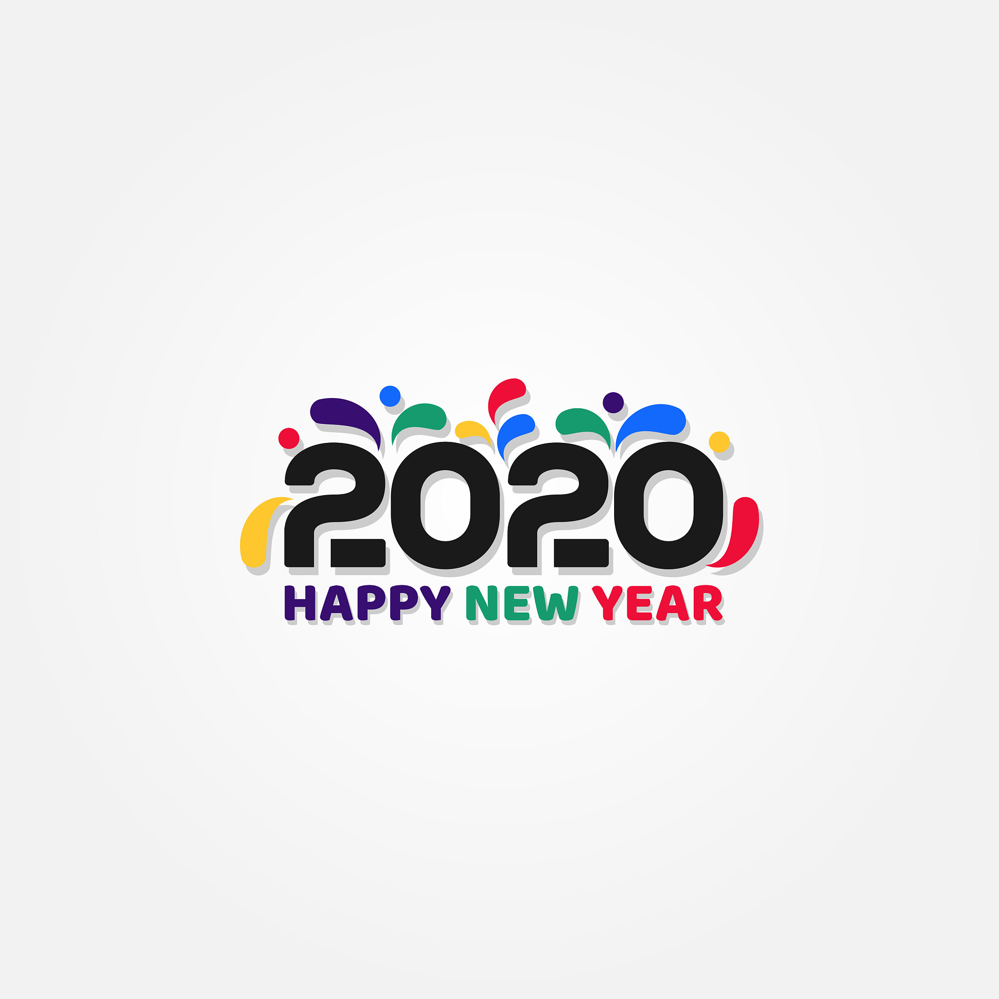 new years 2020 design template