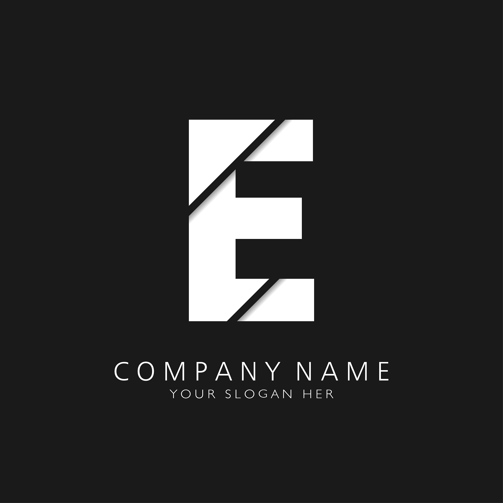 e modern logo letter design