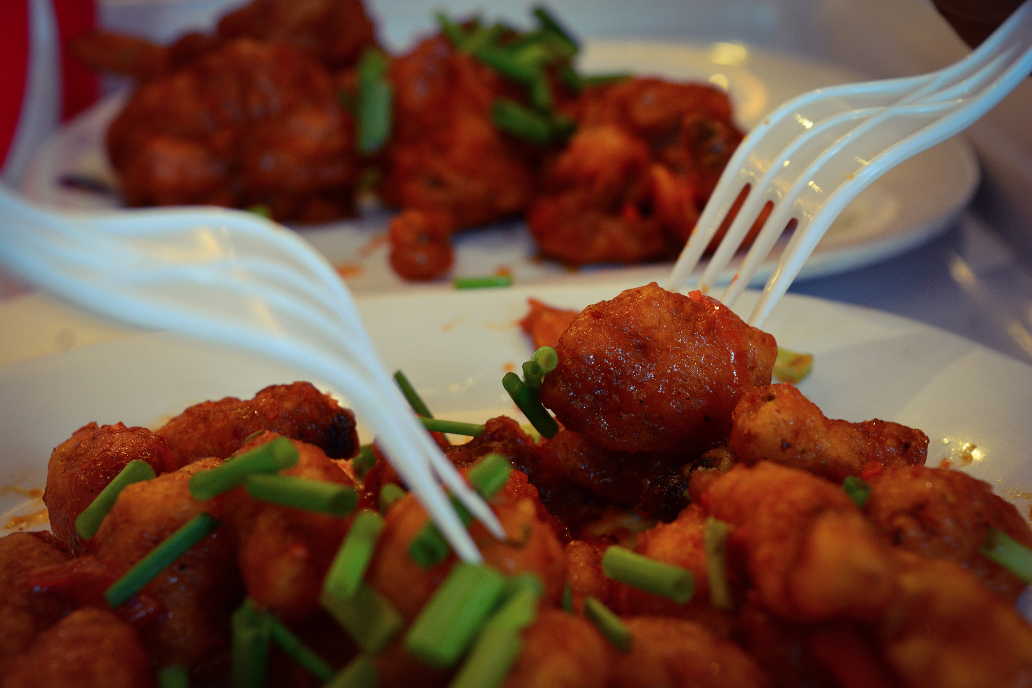 close-up of served food