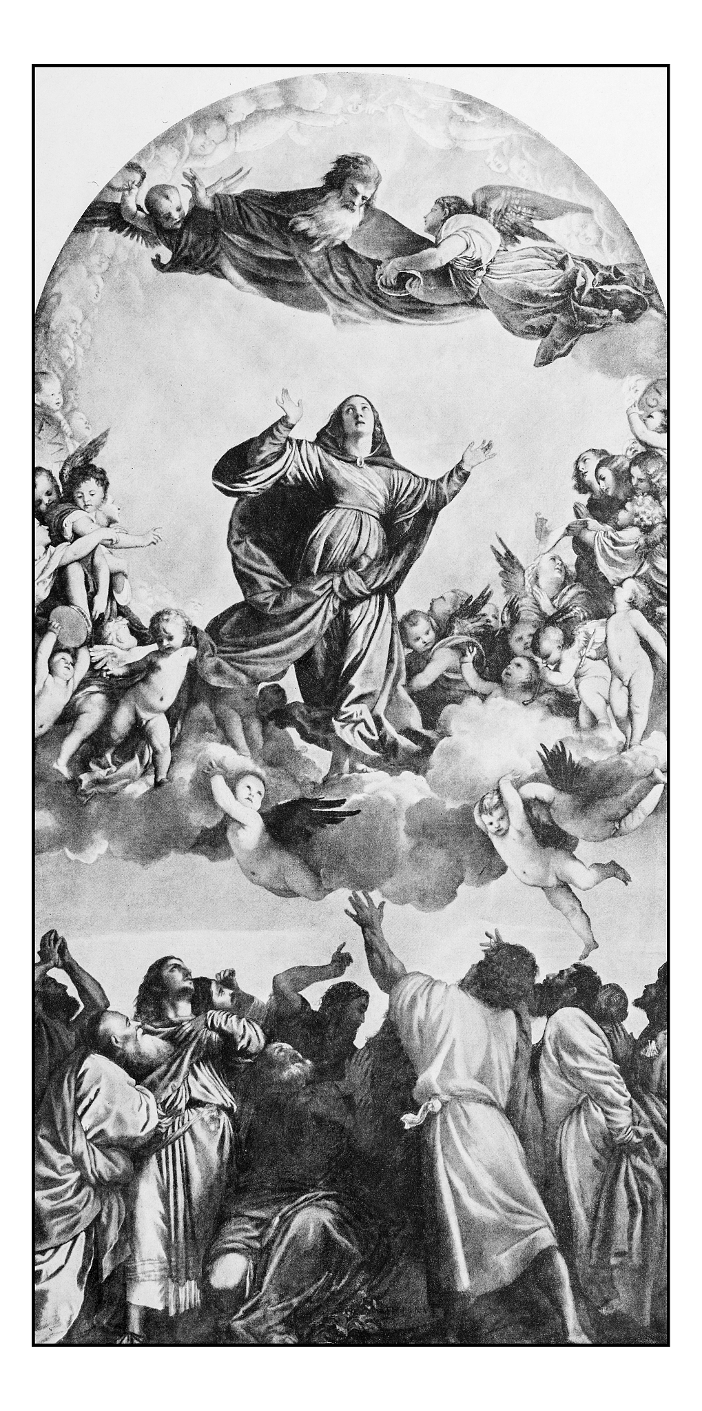 antique dotprinted photographs of italy: paintings by tiziano