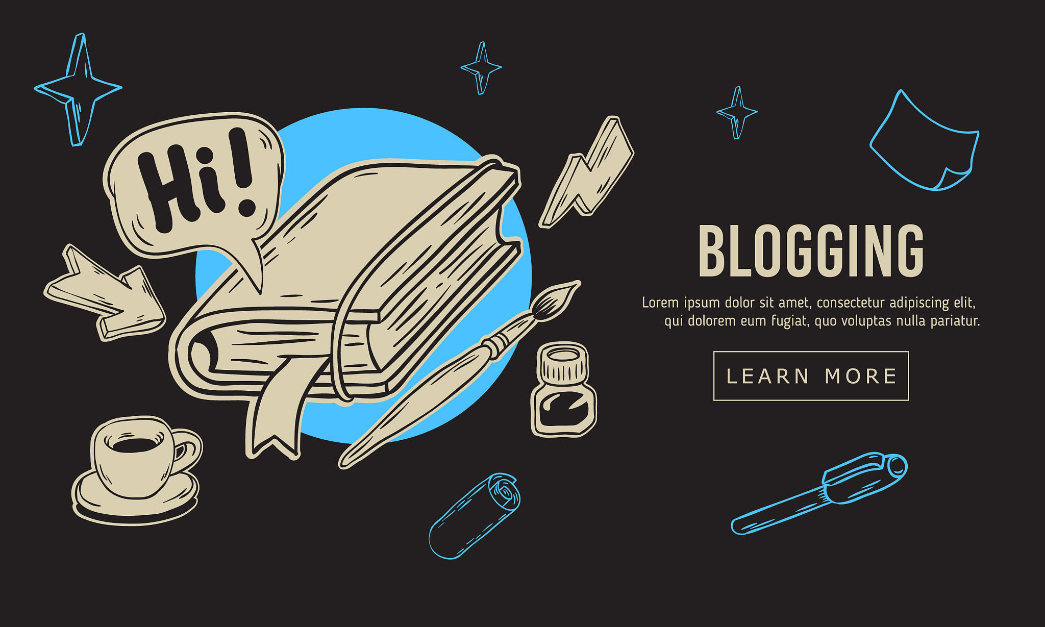 blogging artistic cartoon hand drawn sketchy line