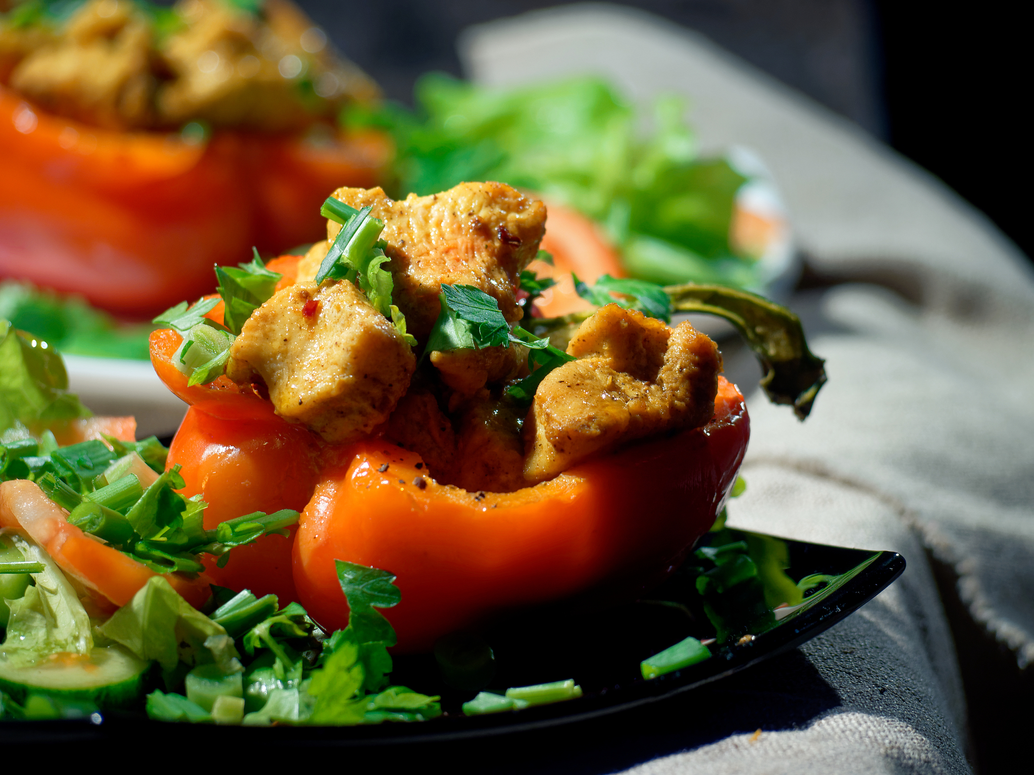 curry in bell pepper