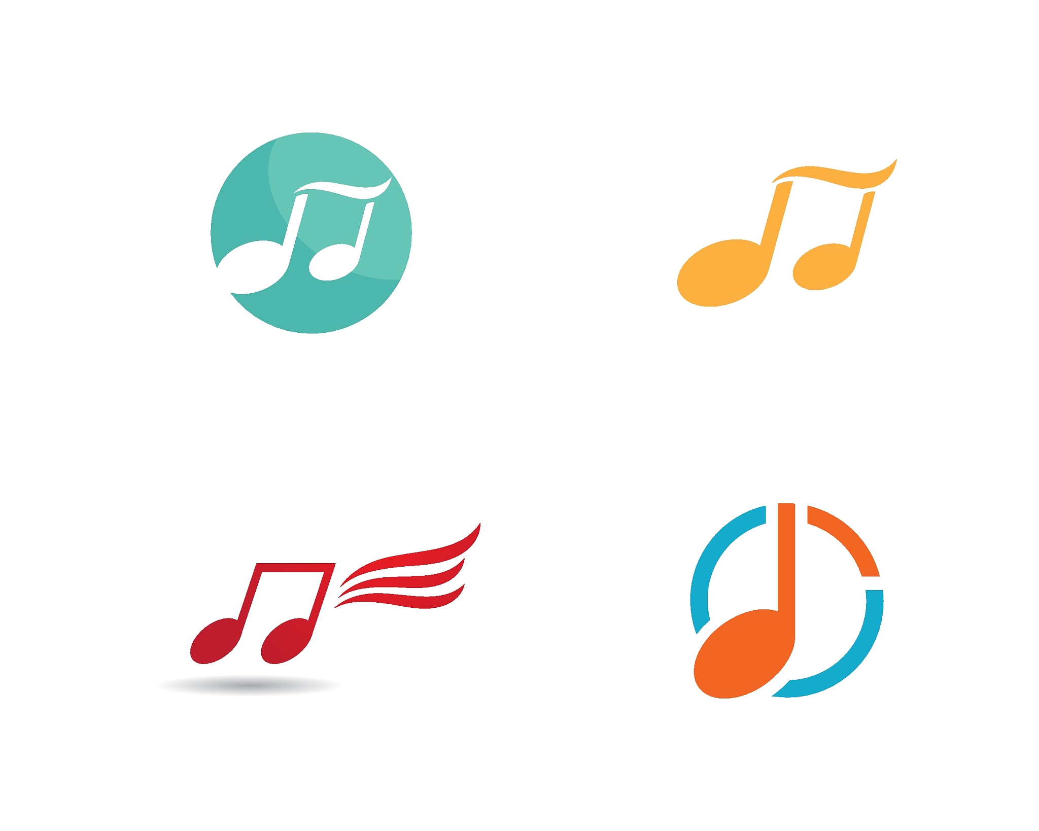 music note icon vector
