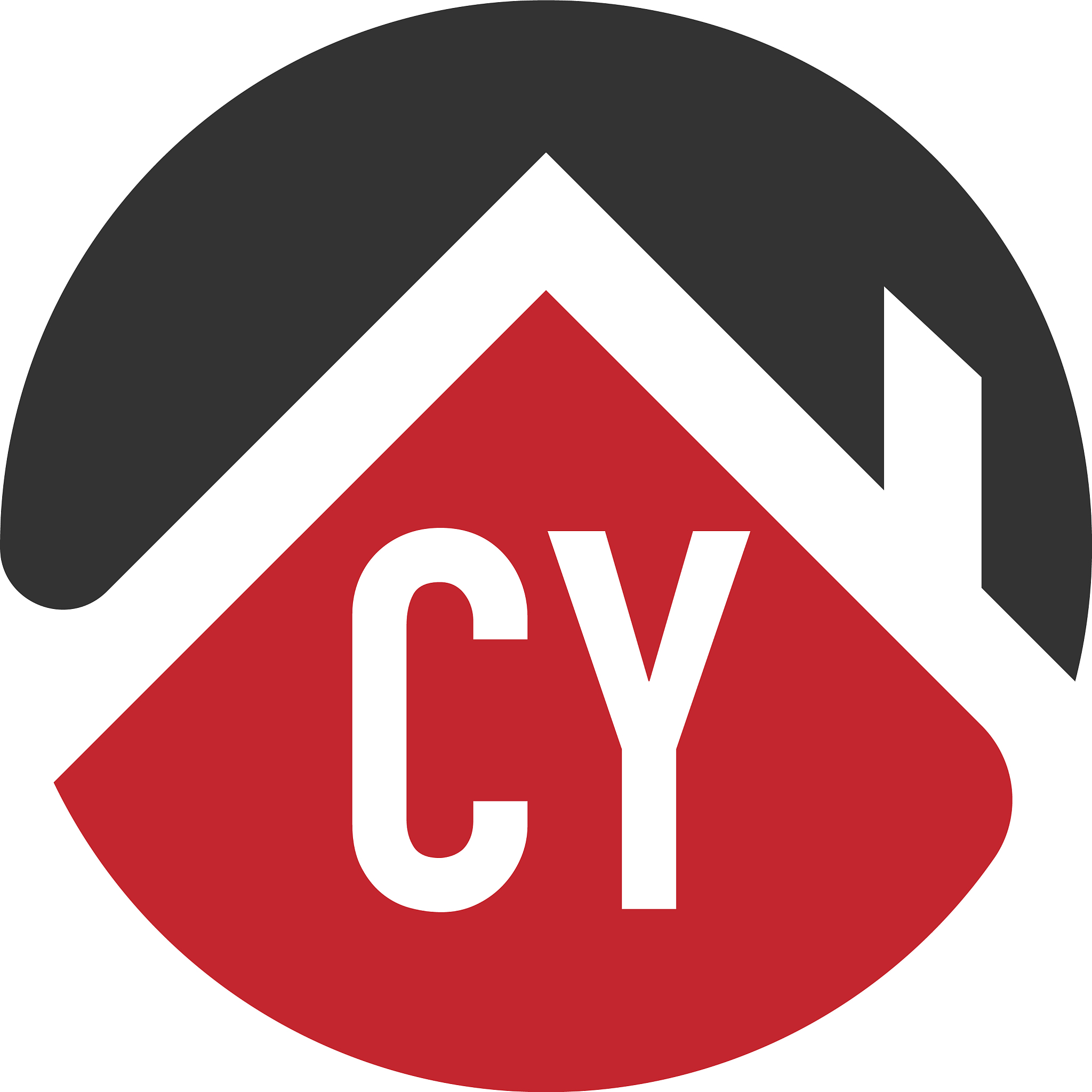 initial letter cy building logo design template