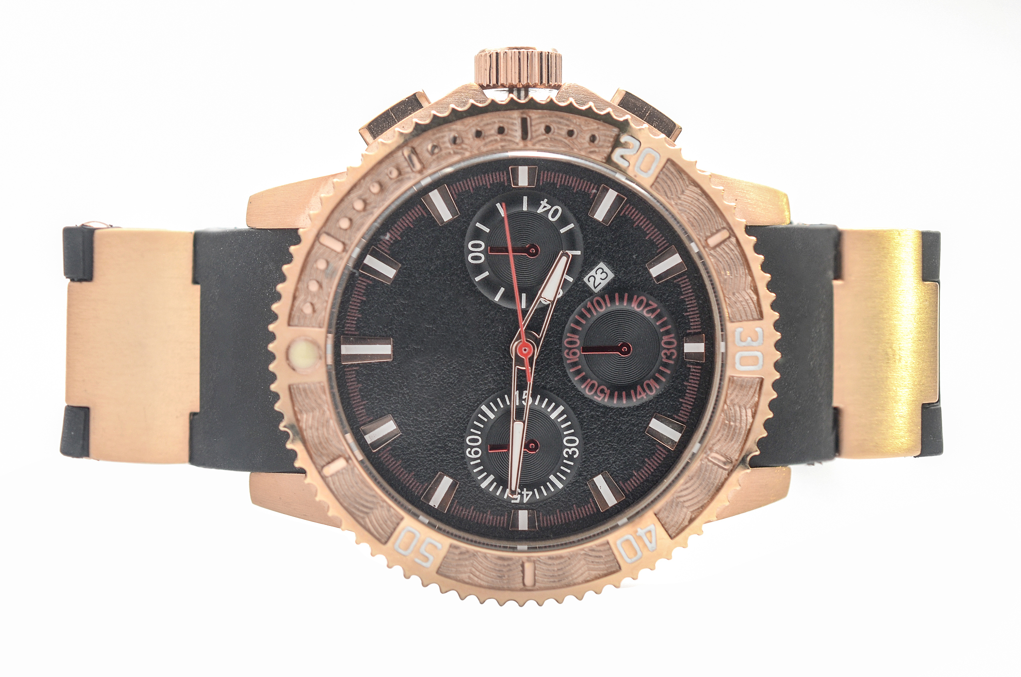 gold wristwatch