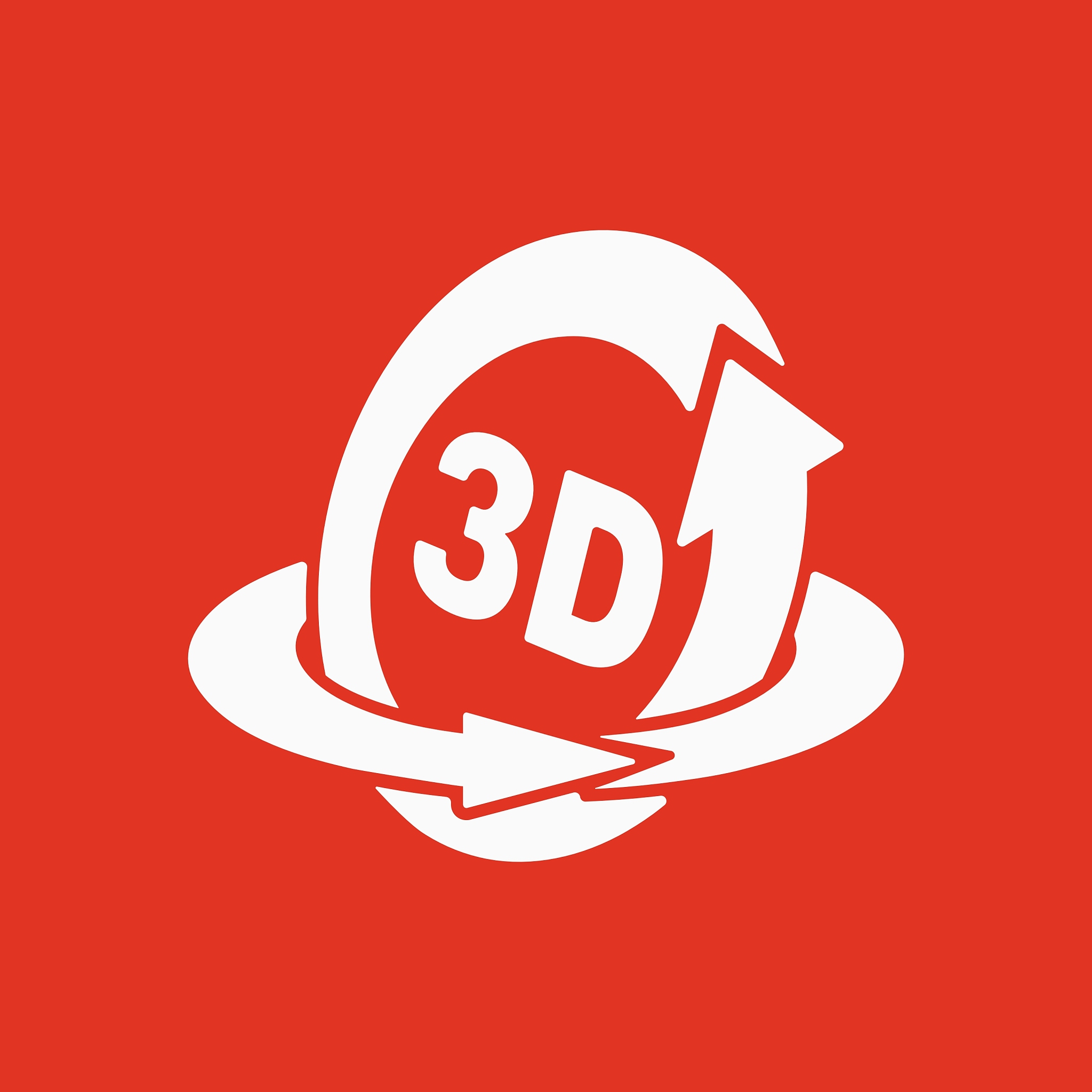 the 3d icon rotation arrow symbol flat