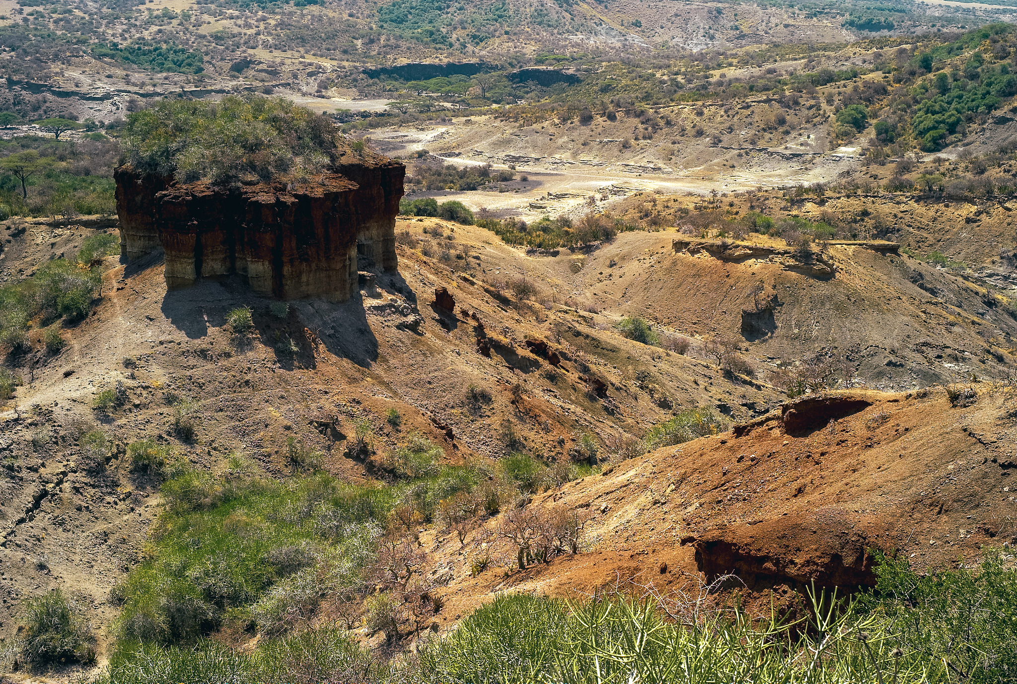 olduvai gorge scenic view in tanzania