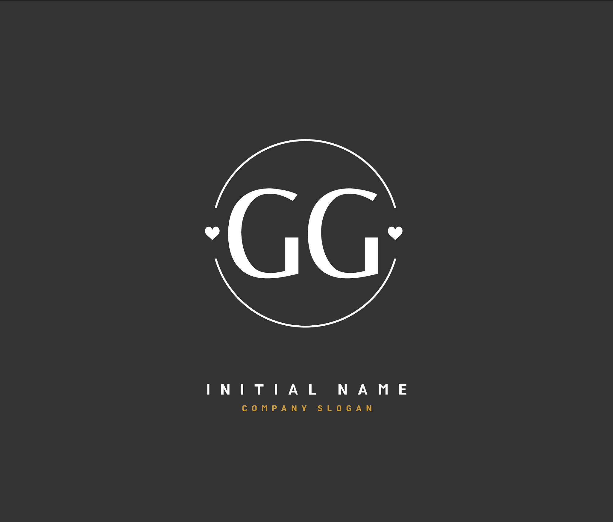 g gg beauty initial logo handwriting logo of