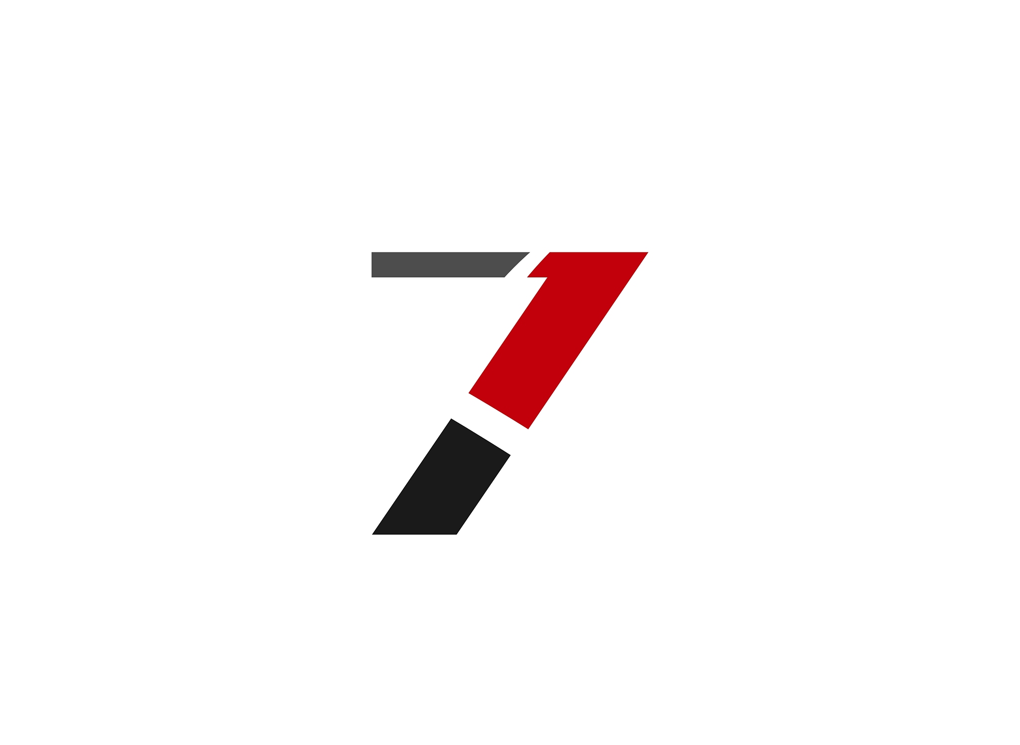 abstract number 7 logo symbol icon