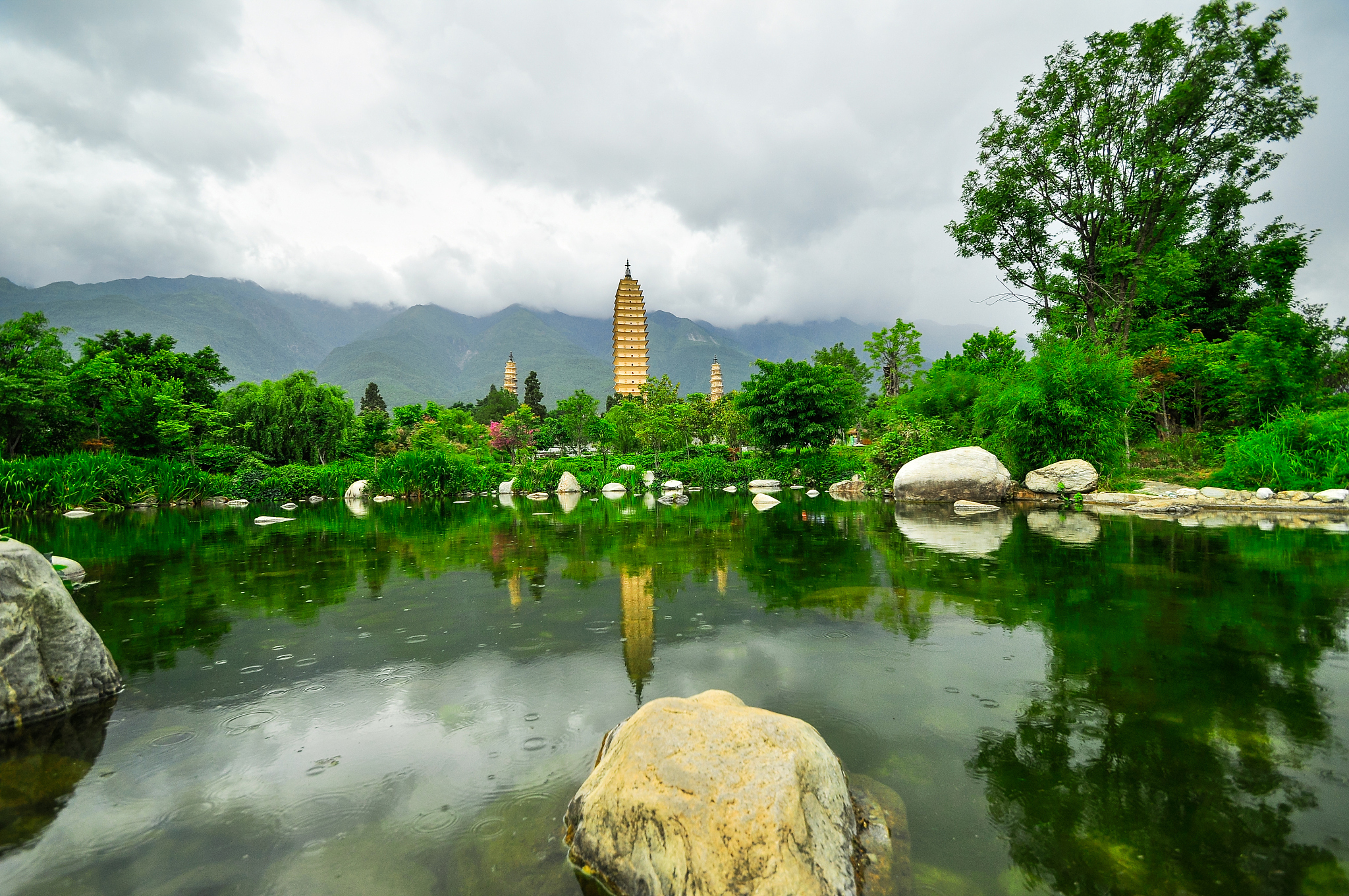 rebuild song dynasty town in dali, yunnan province, china.