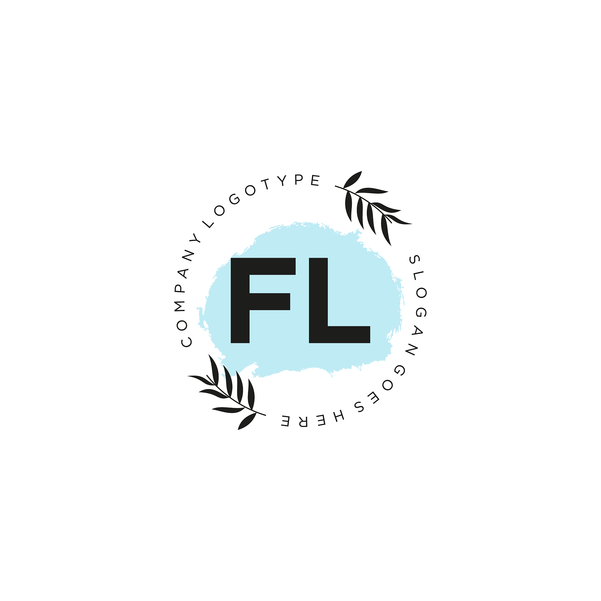 fl letter logo icon design template elements