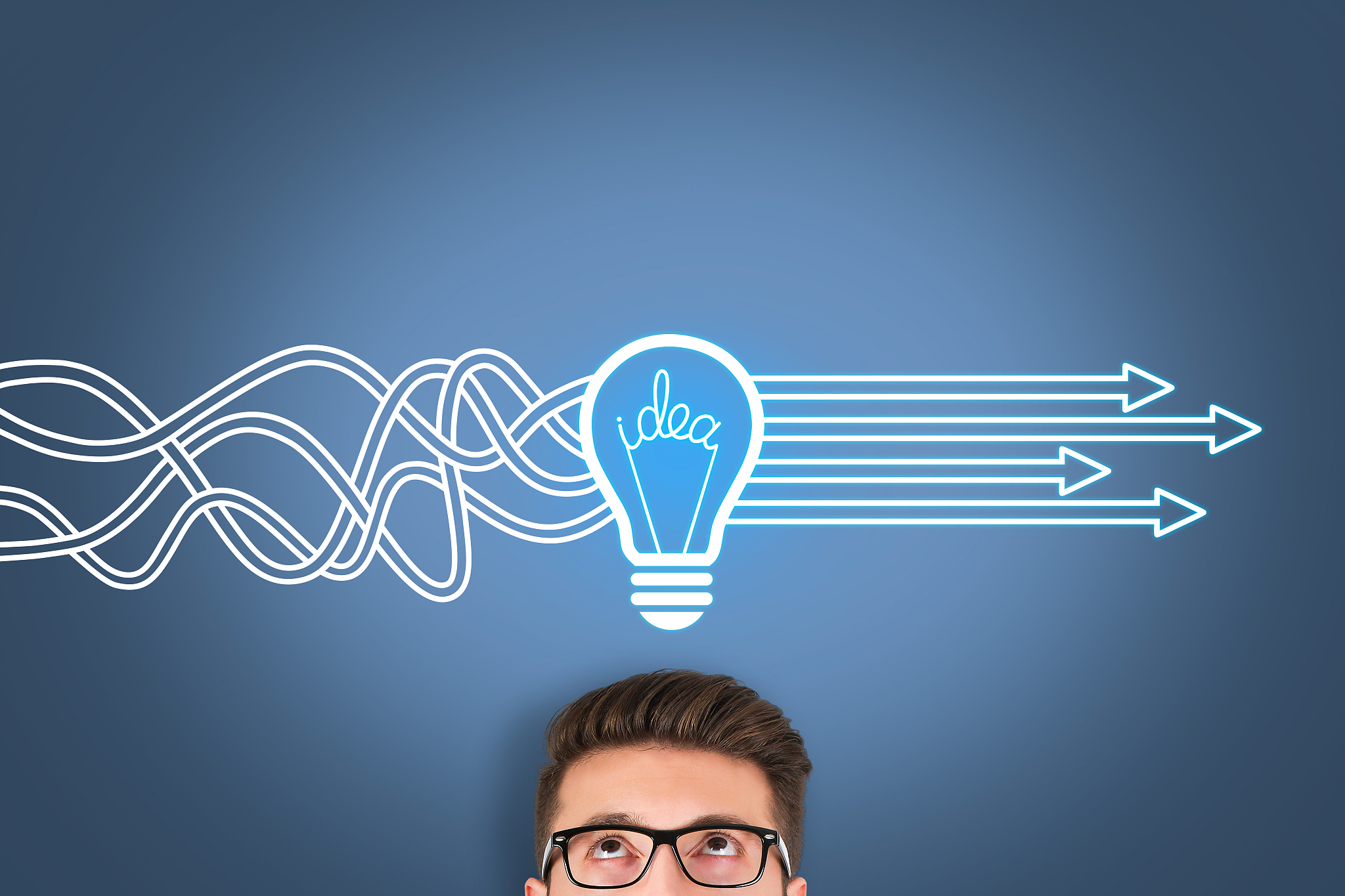 innovative idea solution concepts on visual screen