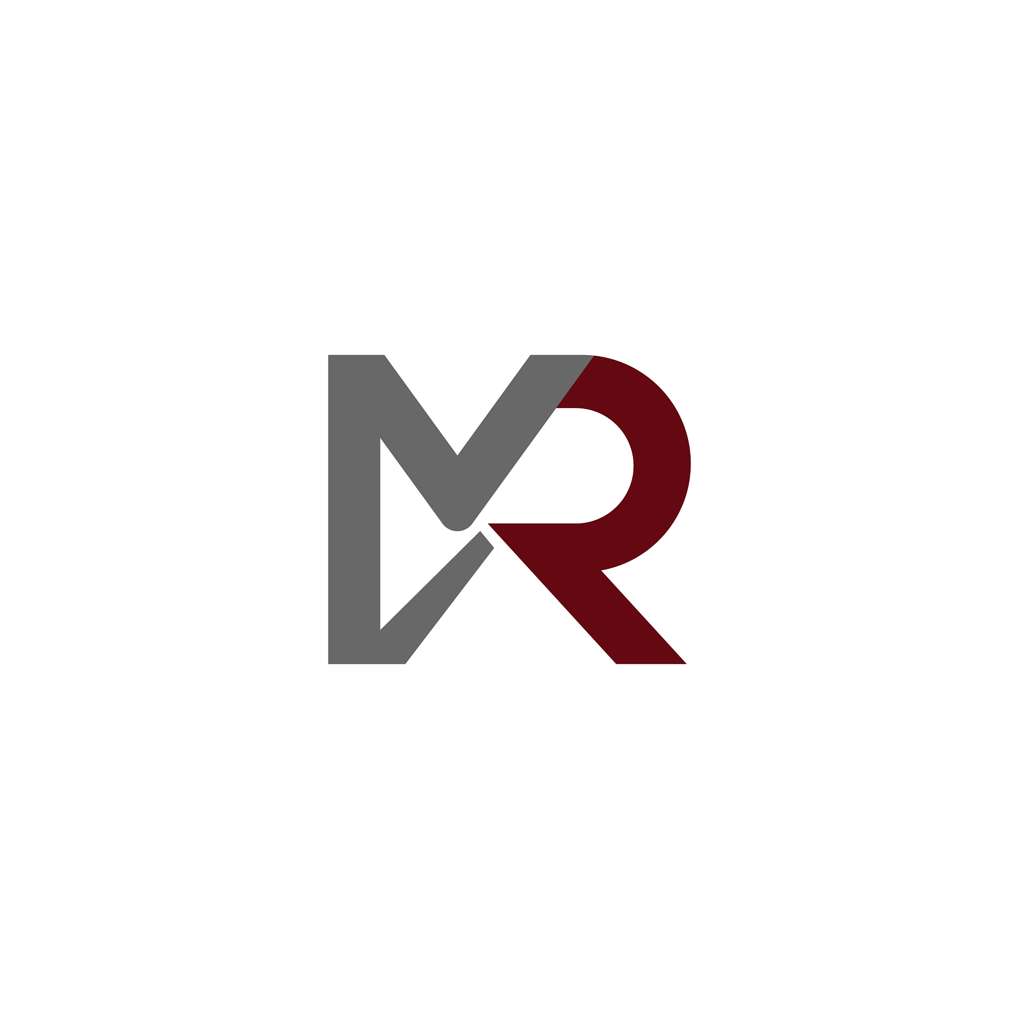 initial letter mr or rm logo design template
