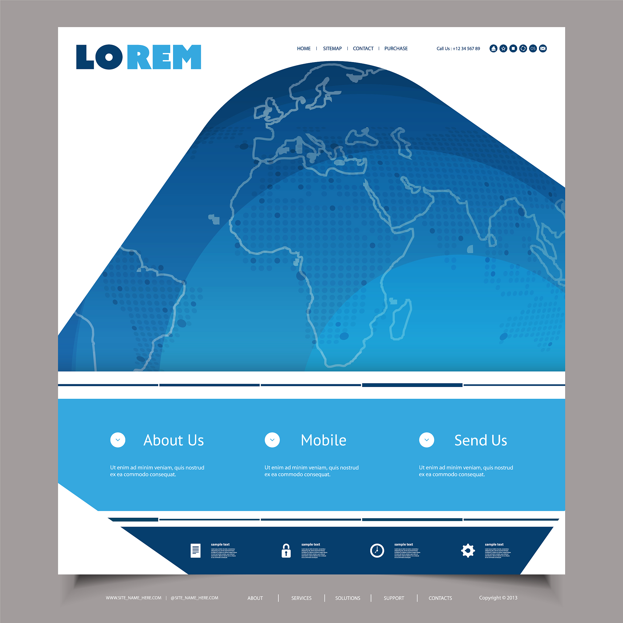 one page website template