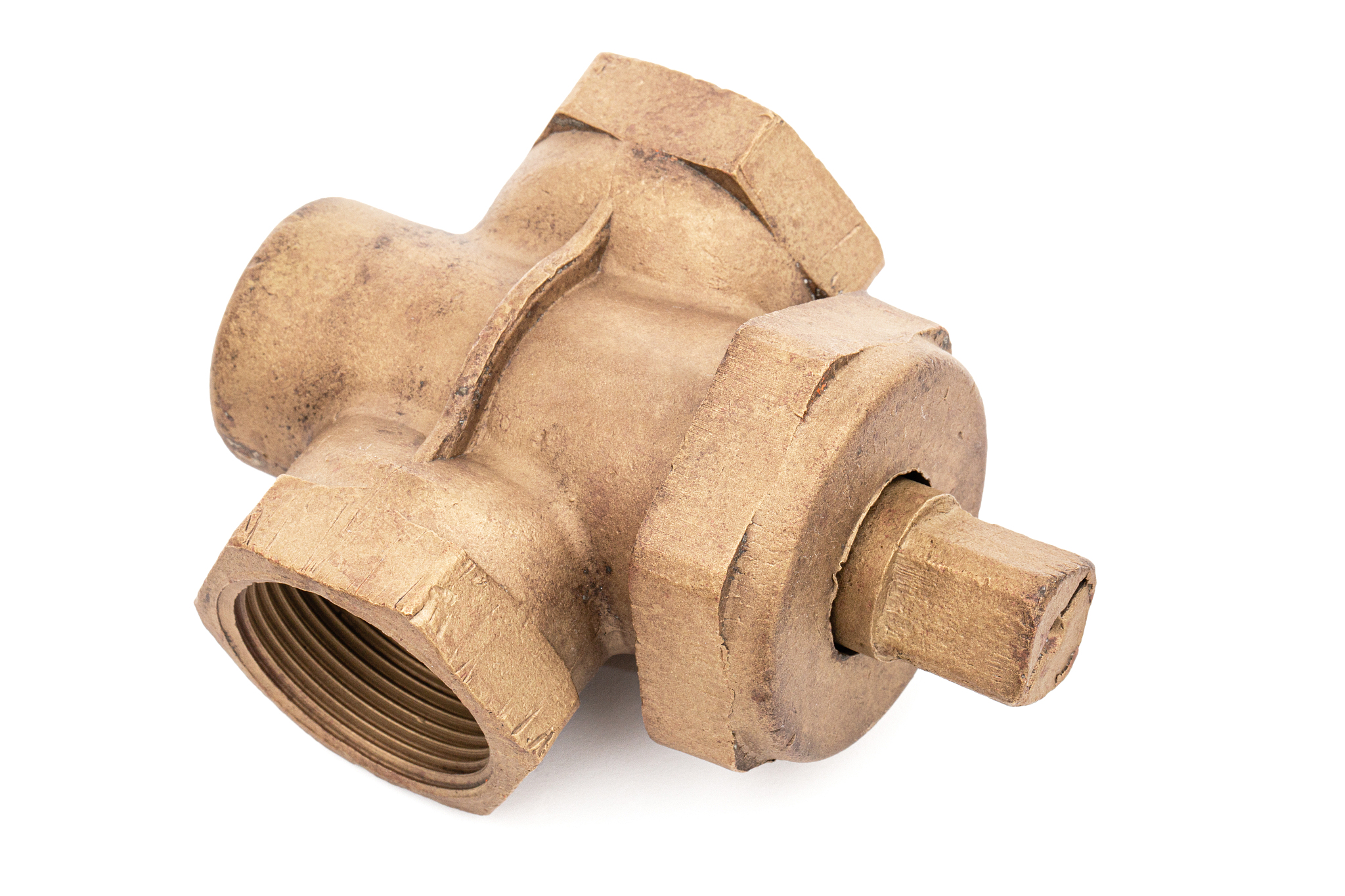 water faucet, gas valve, isolated on white background