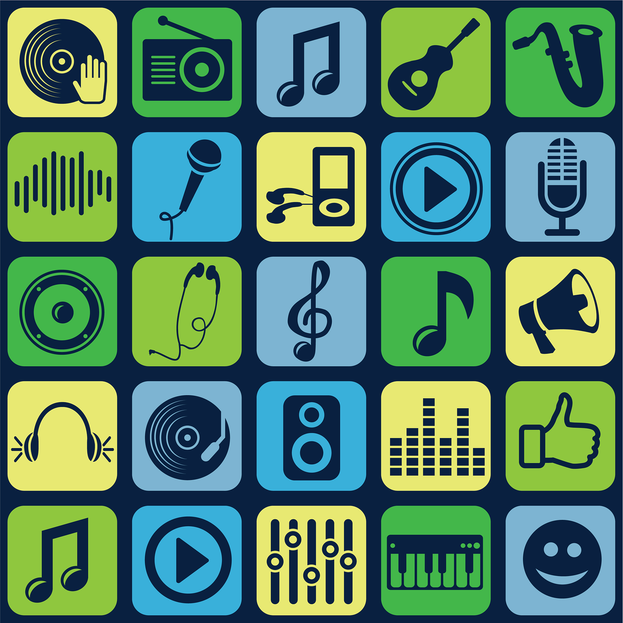 music seamless pattern