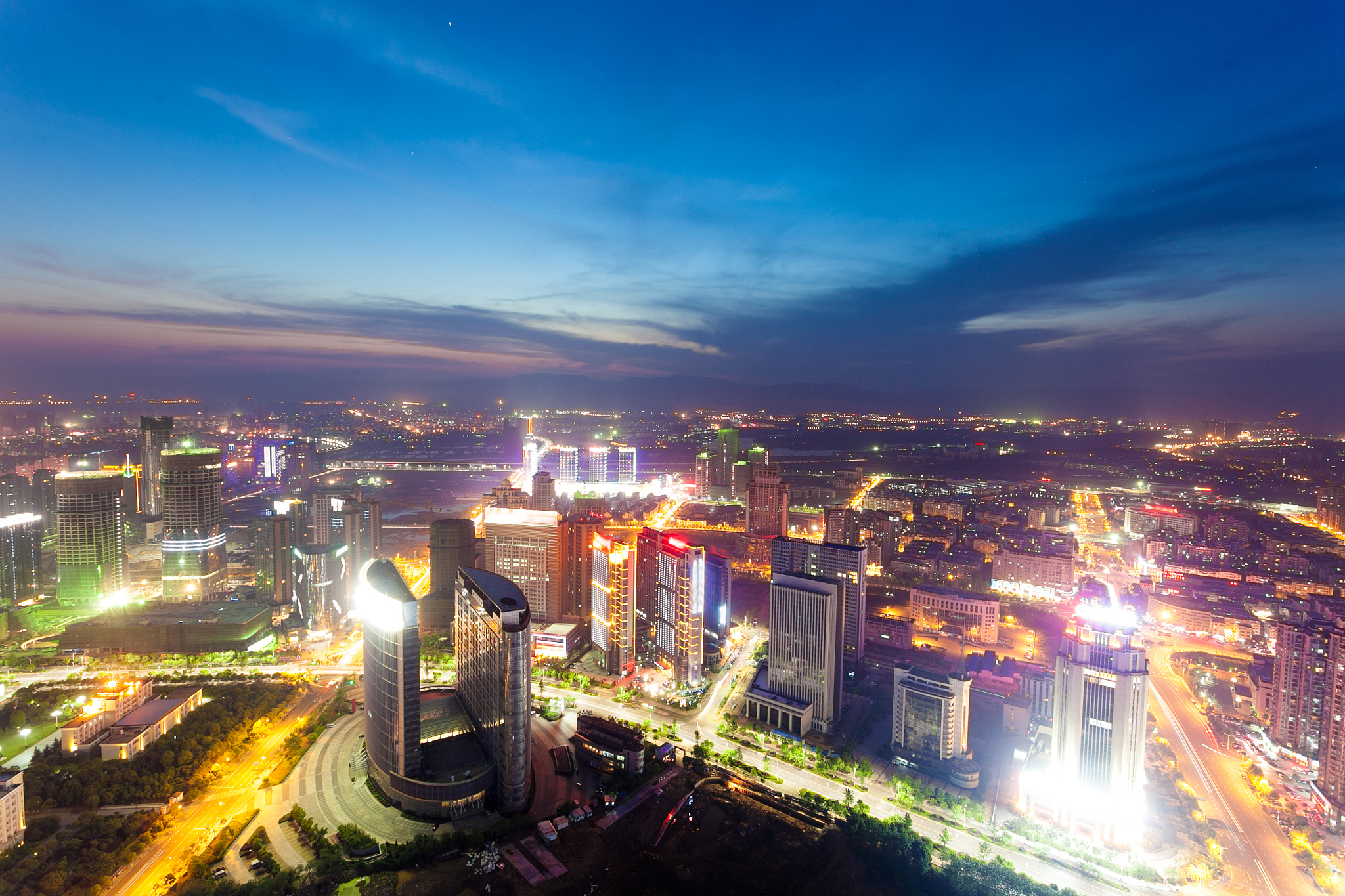 bird view at shanghai china
