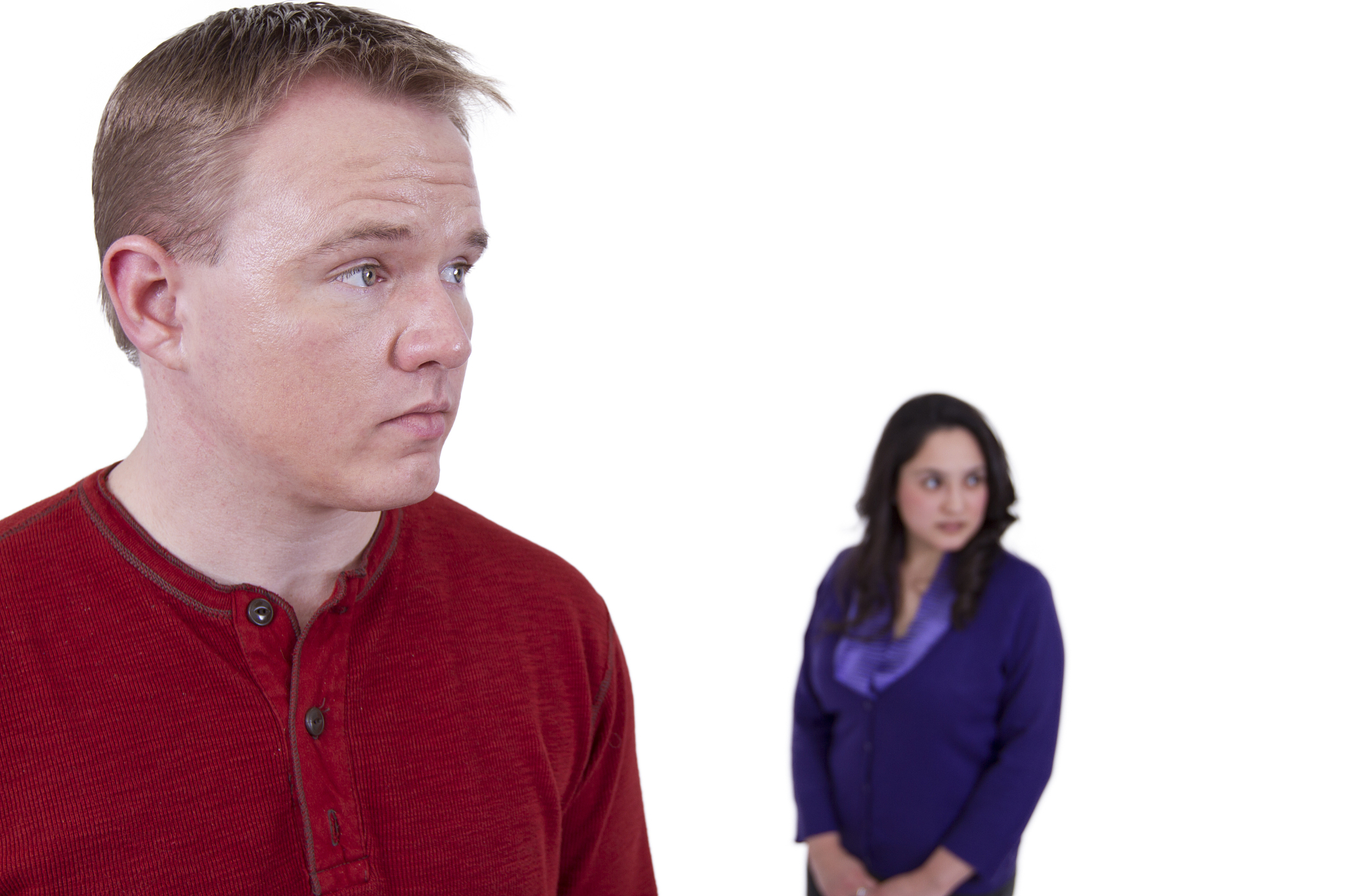 multicultural couple waiting for good news