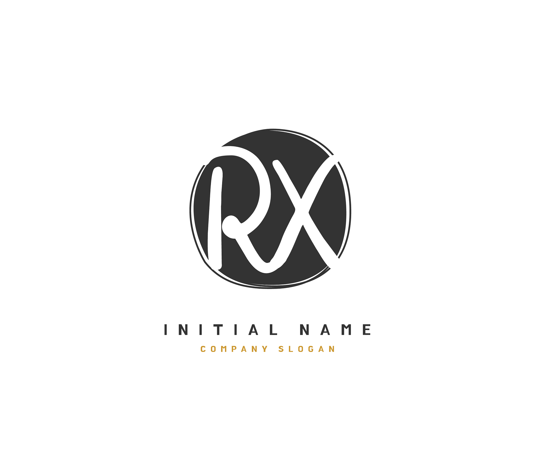 r x rx beauty initial logo handwriting logo of