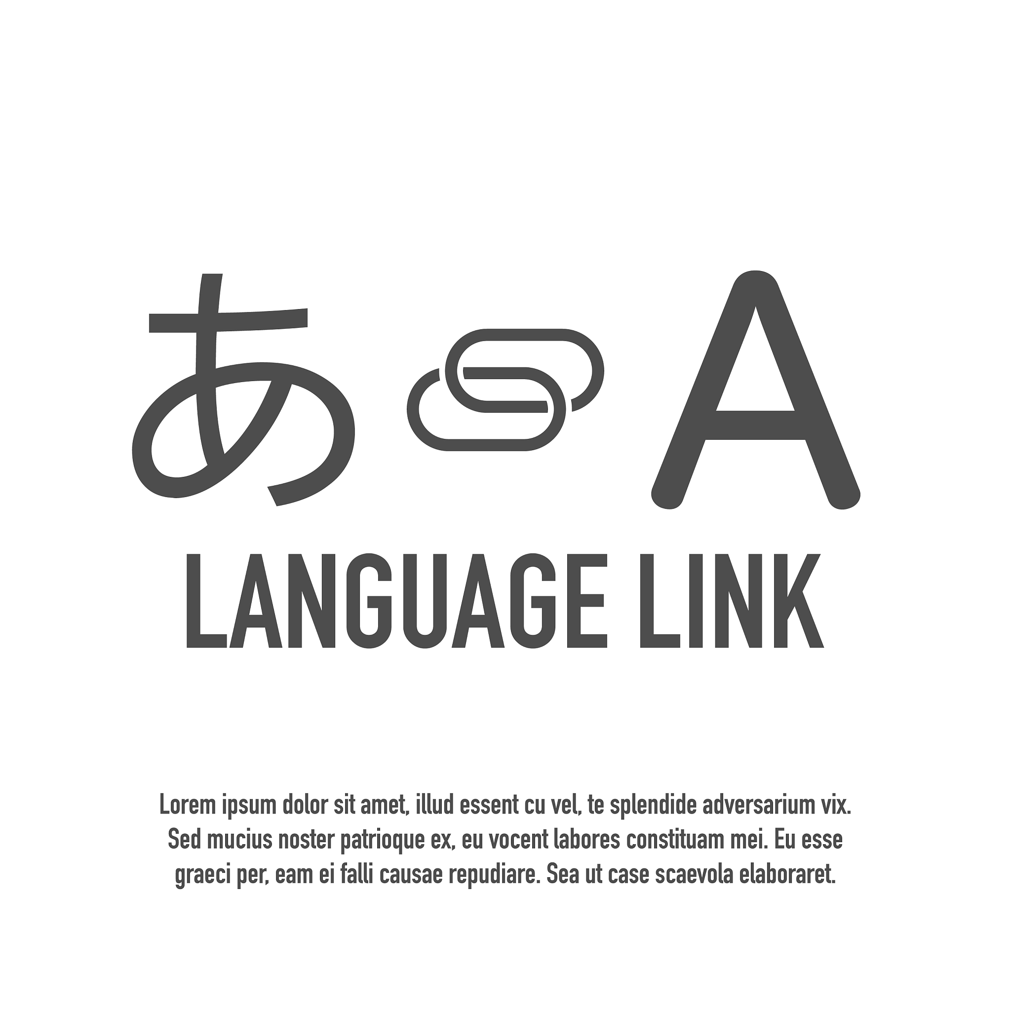 foreign language translation creative icon logo