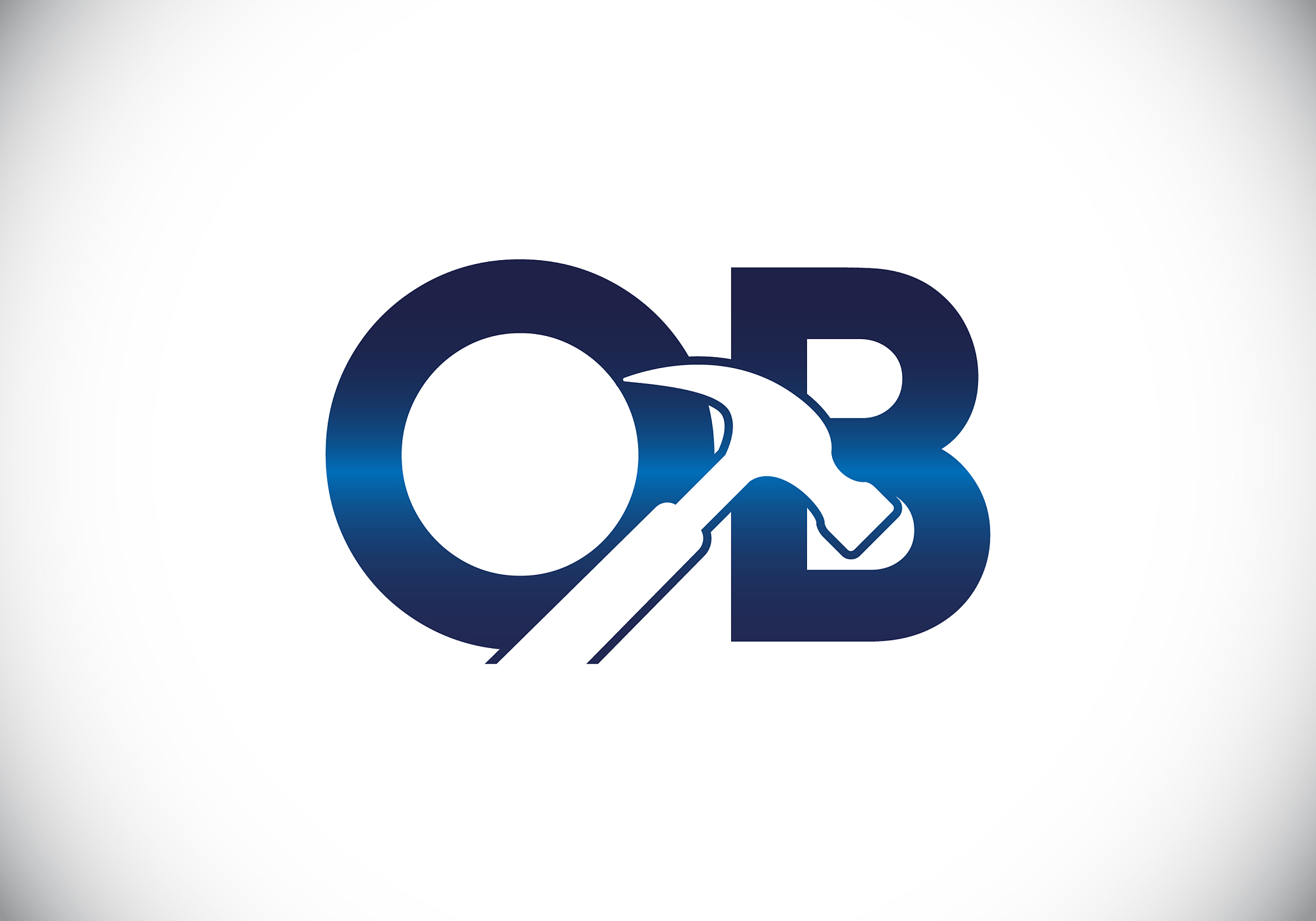 initial monogram letter o b logo design template
