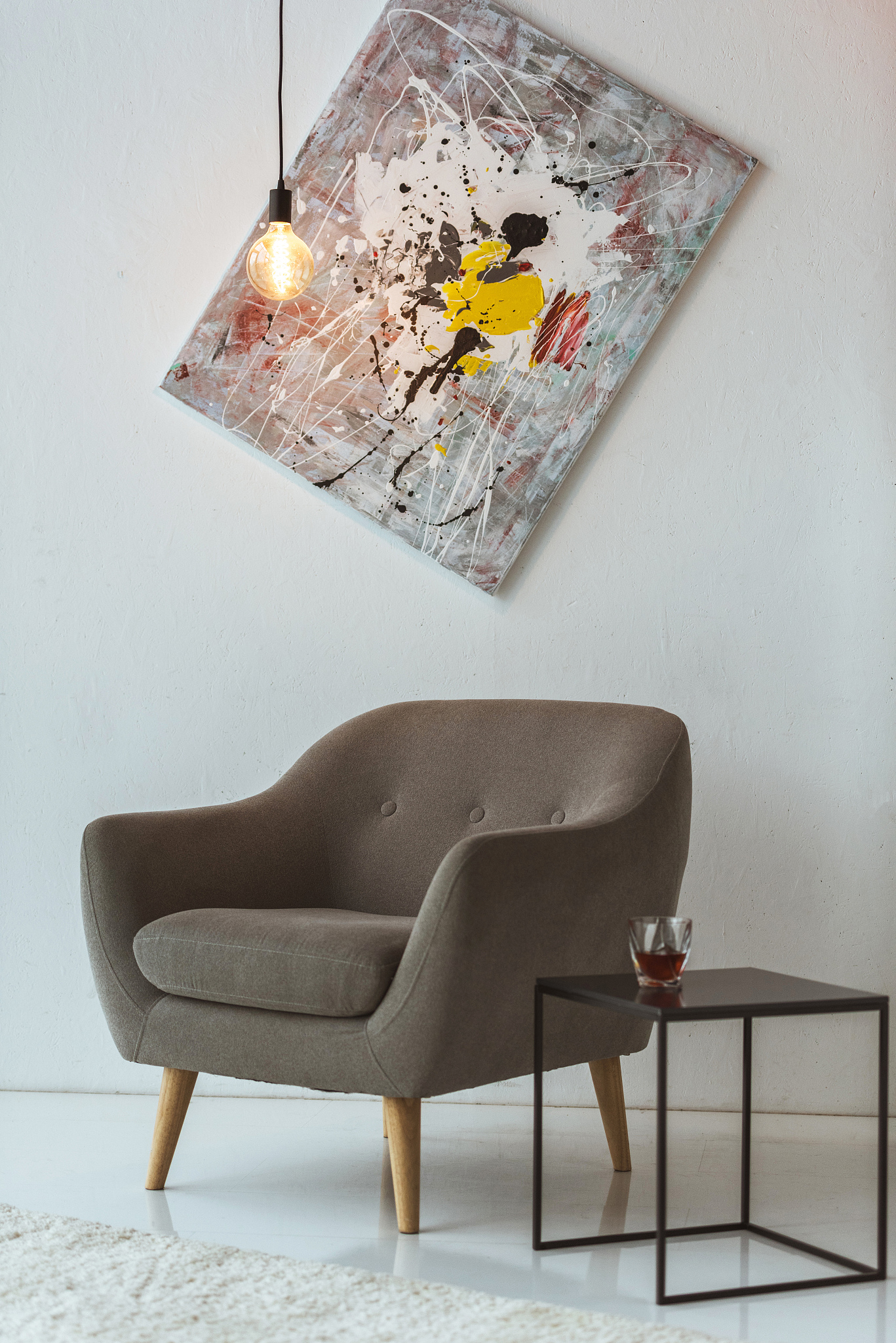 modern office with painting