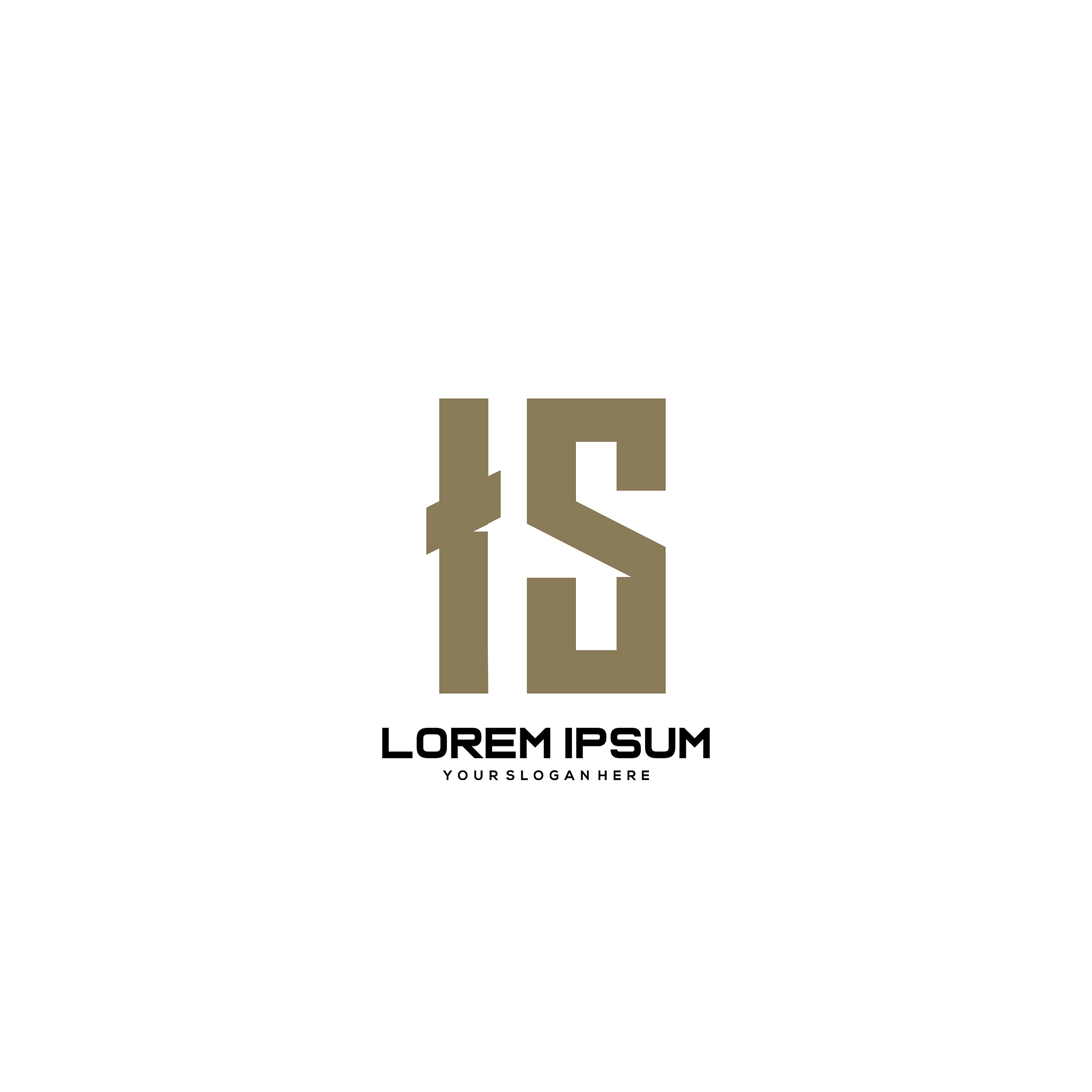 is initial letter minimalist art logo