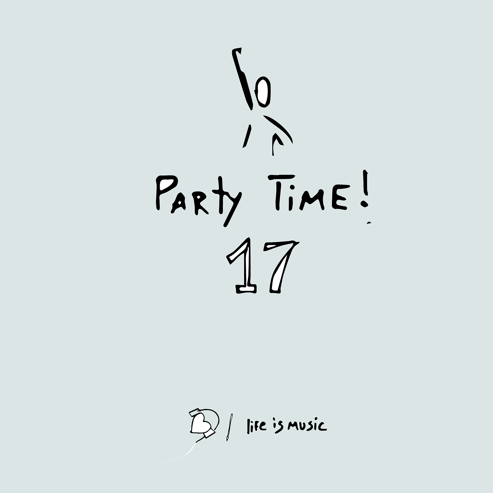 hand drawn party time concept