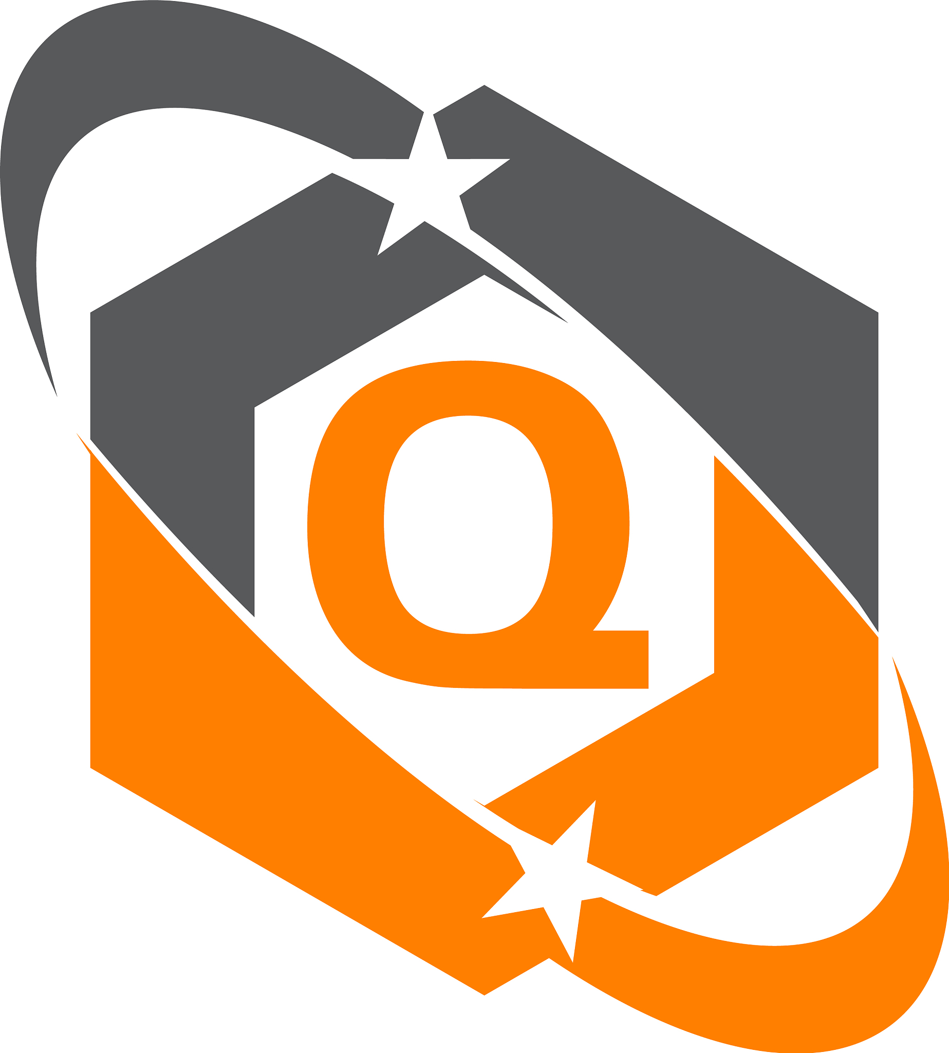star swoosh letter q
