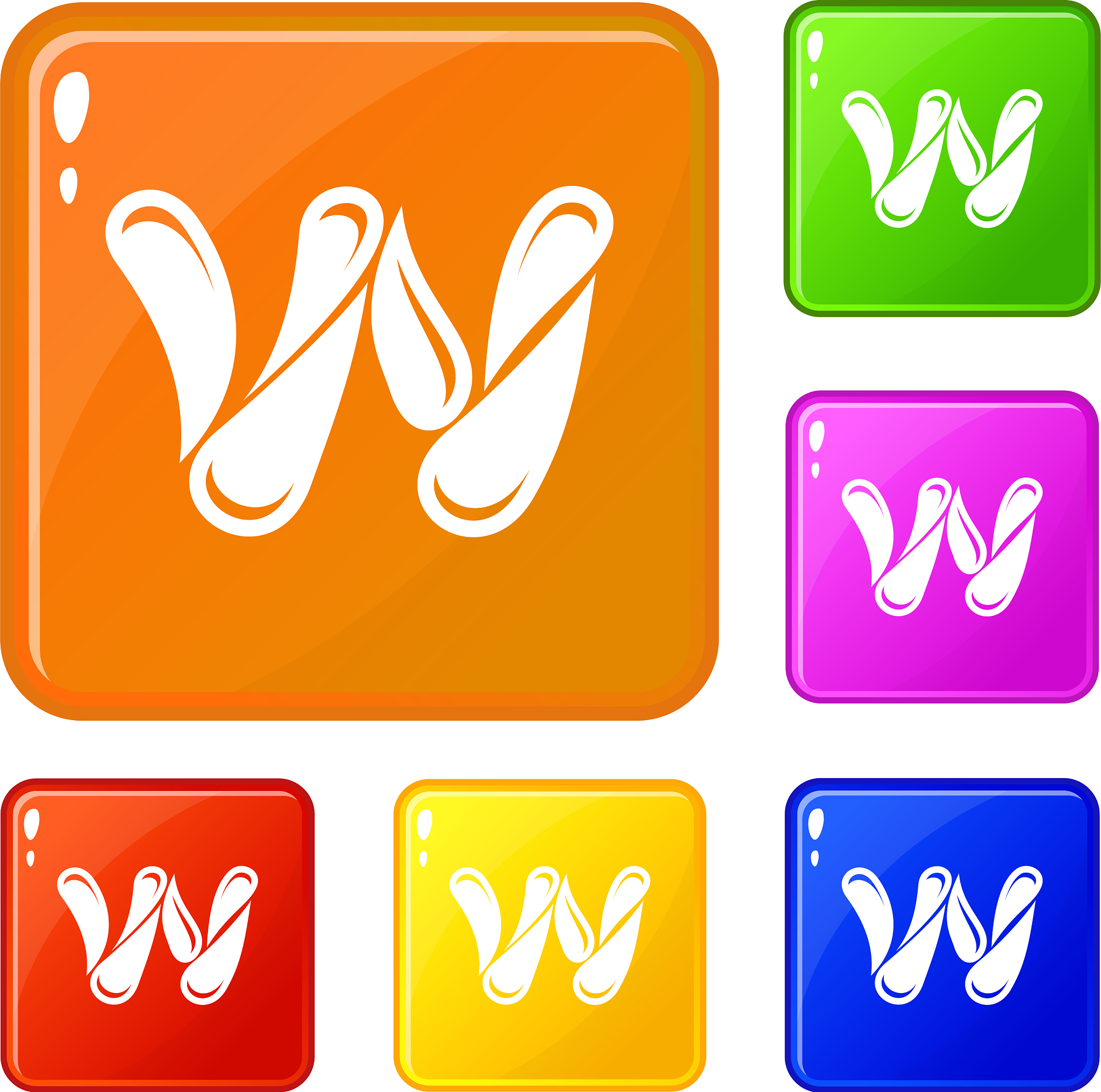 aqua icons set color
