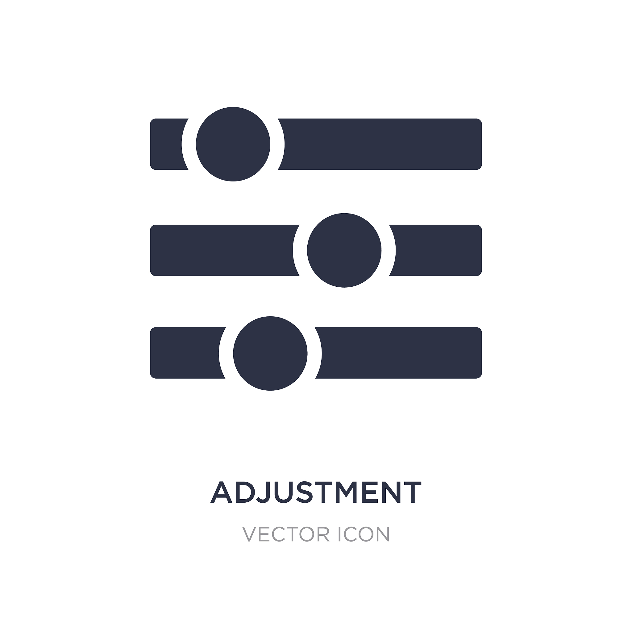 adjustment icon on white background simple
