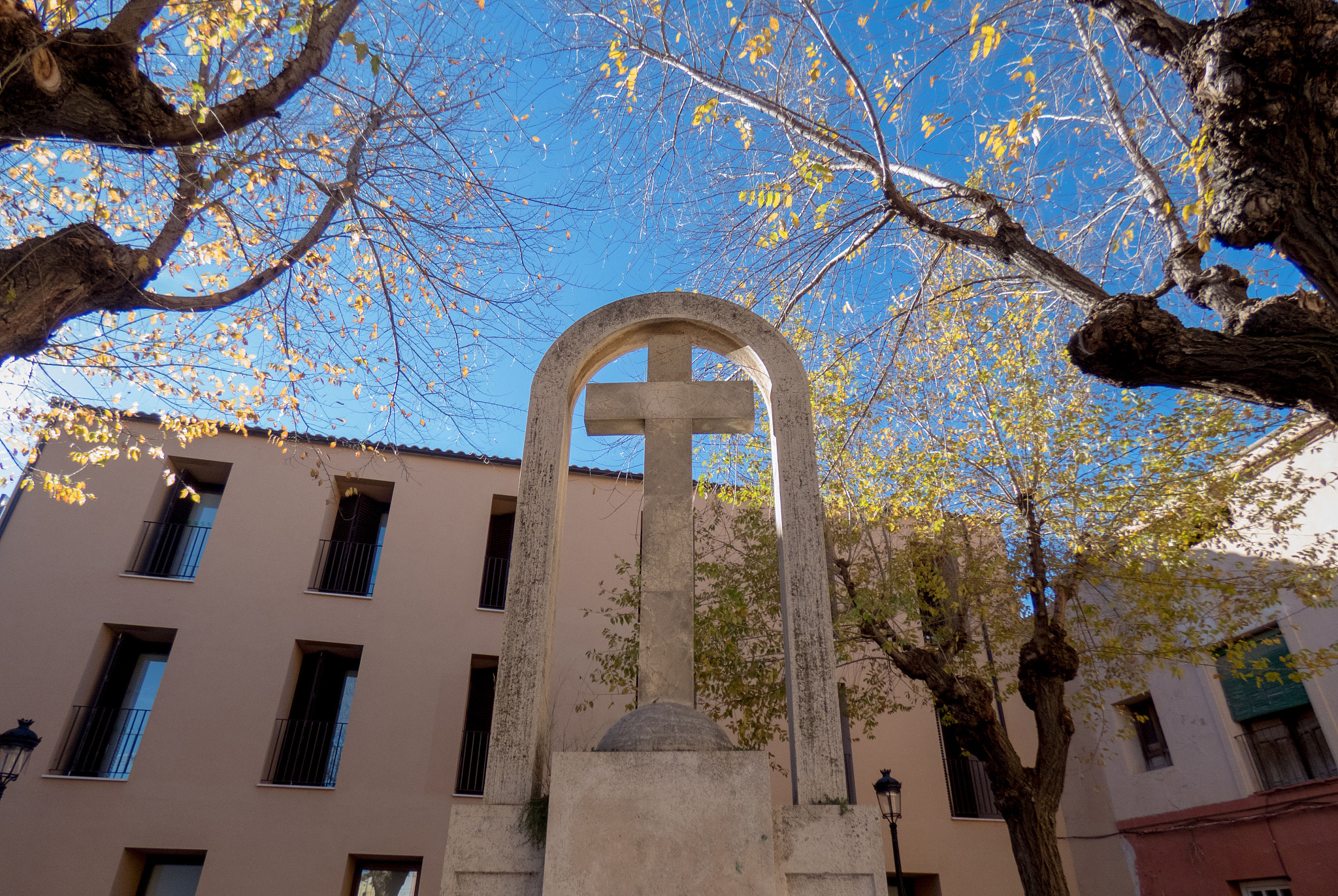 street of ayora town in valencia, spain