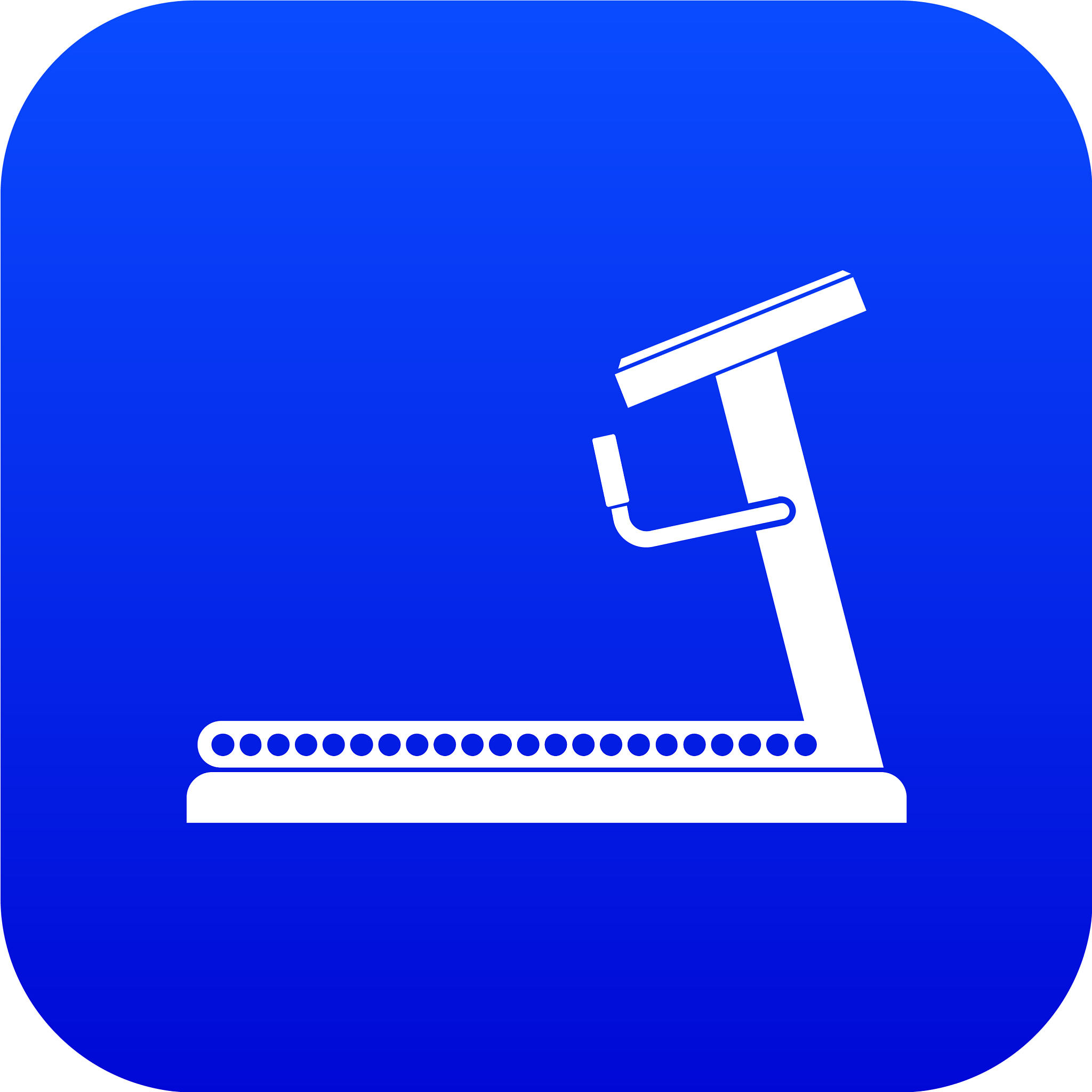 treadmill icon digital blue