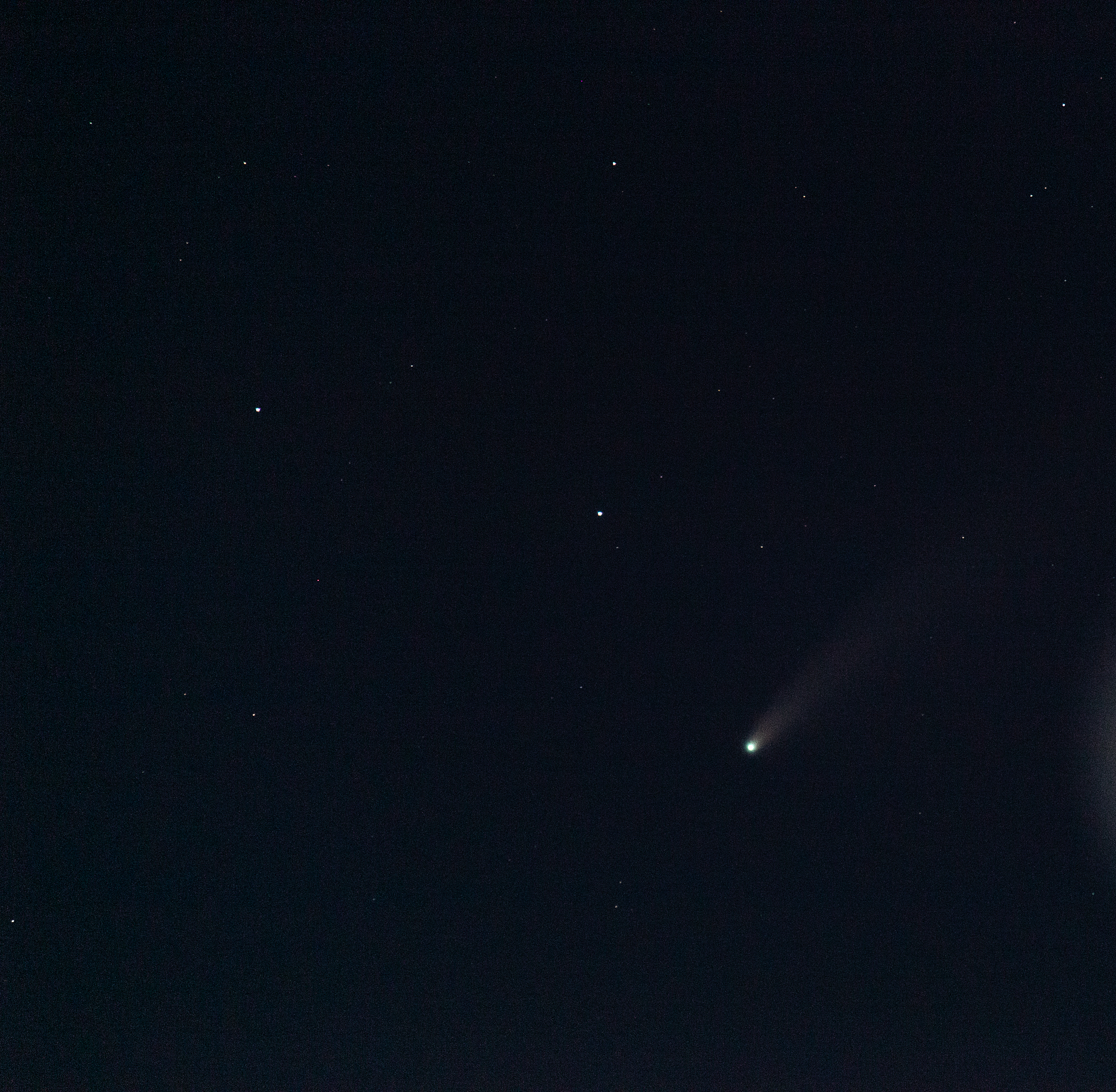 view of the comet neowise in the sky at wankaner, gujarat, india