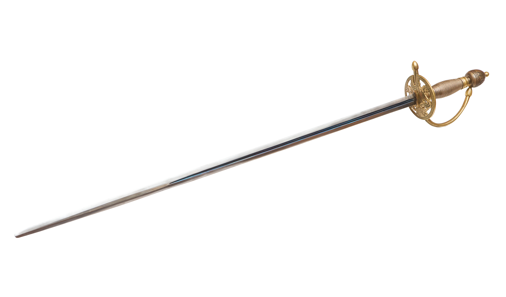 a vintage rapier on a white background