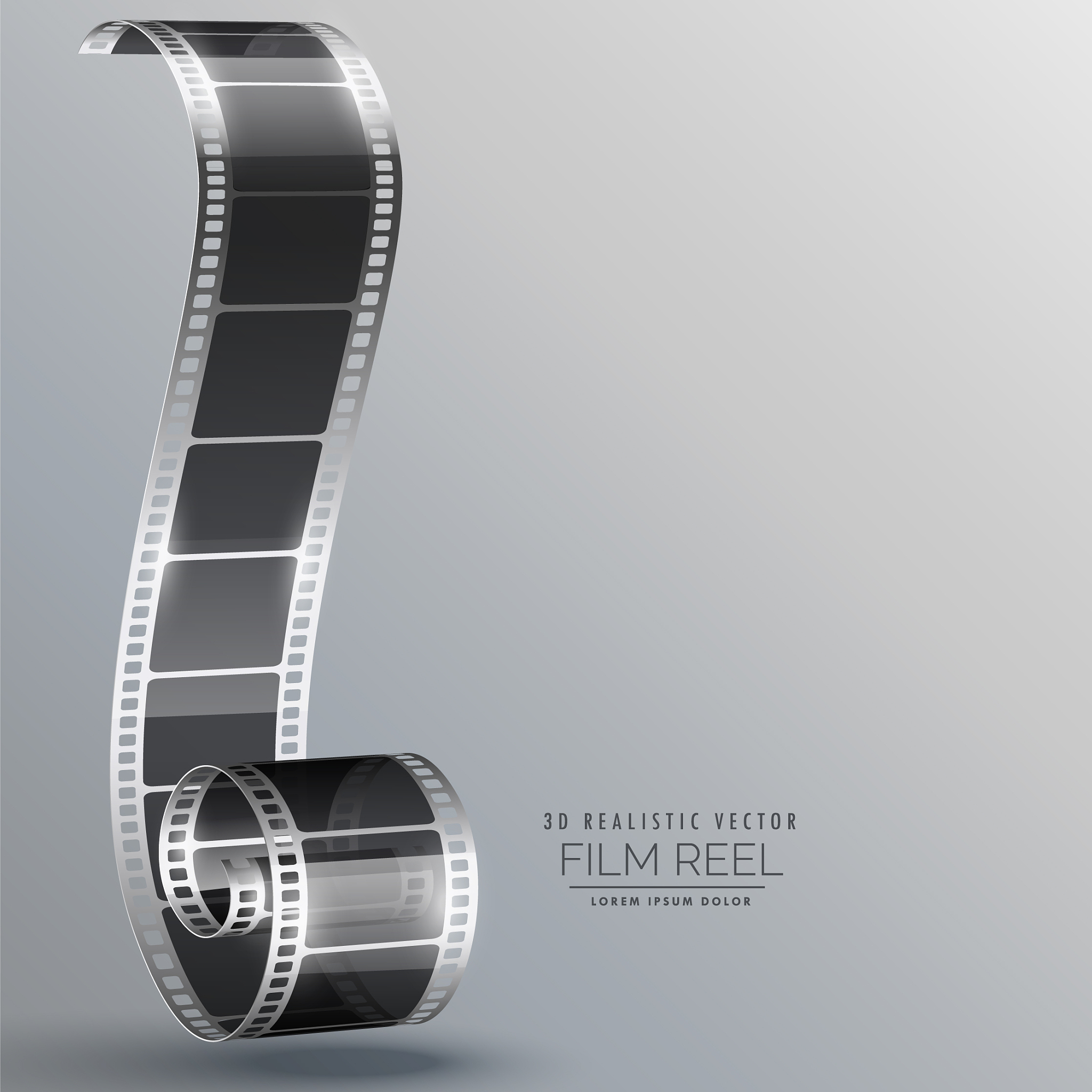film strip in 3d style