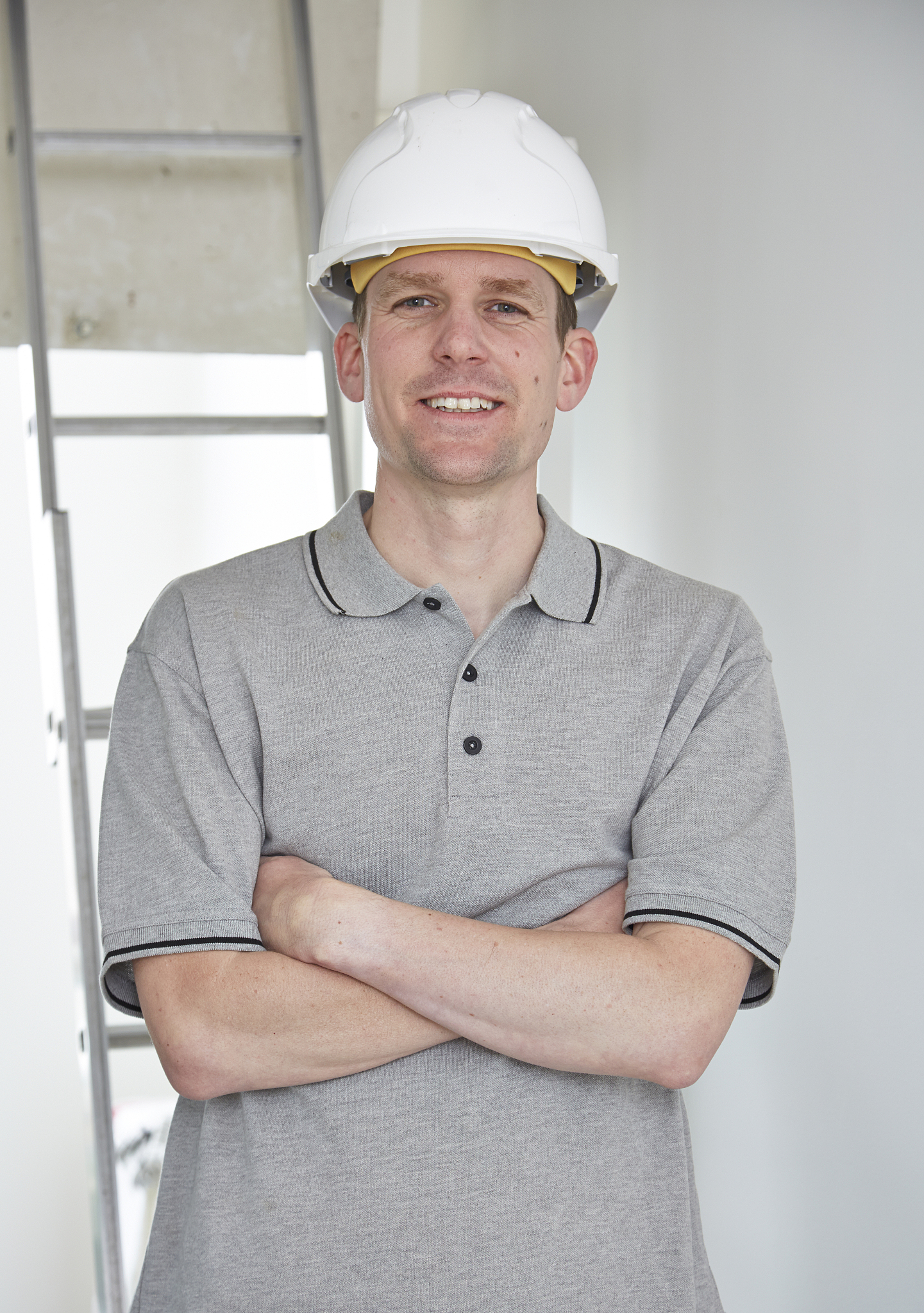 portrait of tradesman on a construction site